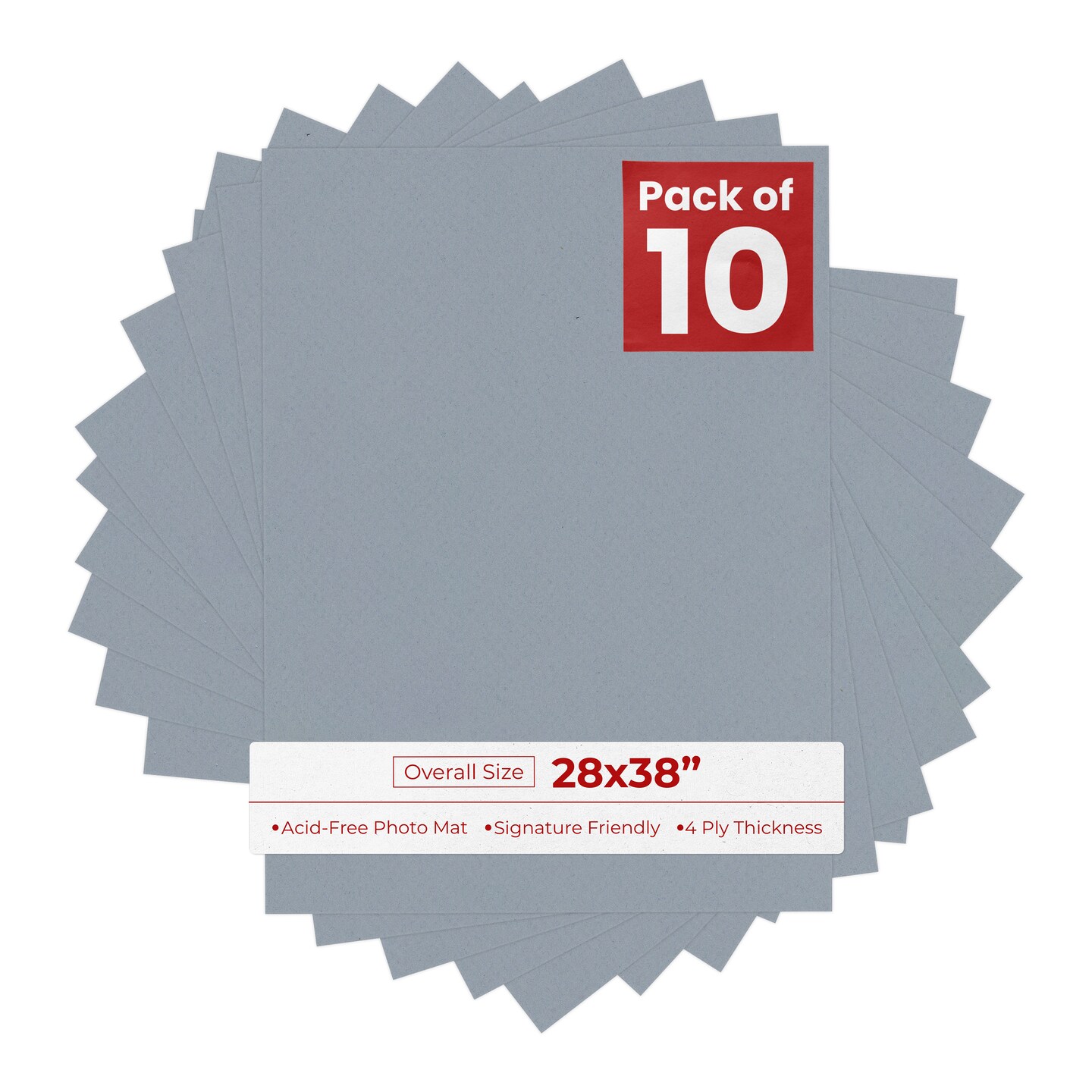 Harbor Gray 28x38 Uncut Mat Board - Blank Sheets, No Opening, Color ...