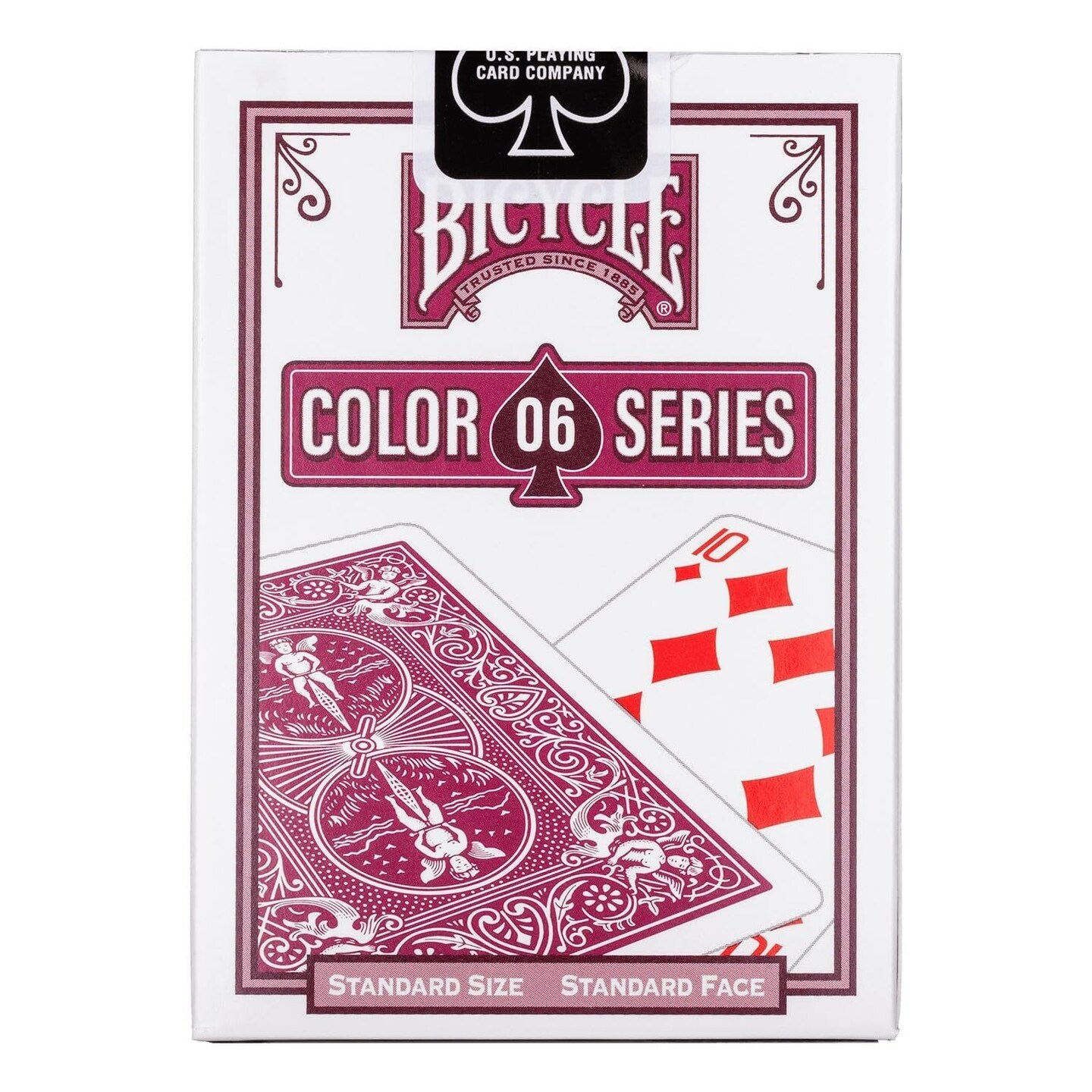 Bicycle Color Series #6 Burgundy Playing Cards, Poker Size Standard Index