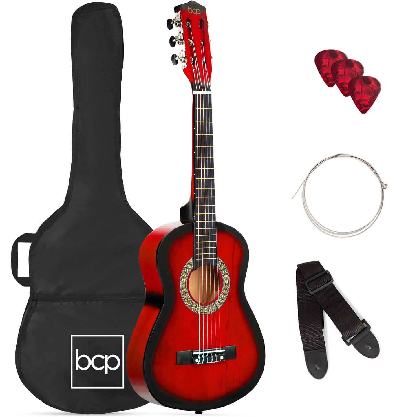 Best Choice Products 30in Kids Acoustic Guitar Beginner Starter Kit with Strap, Case, Strings