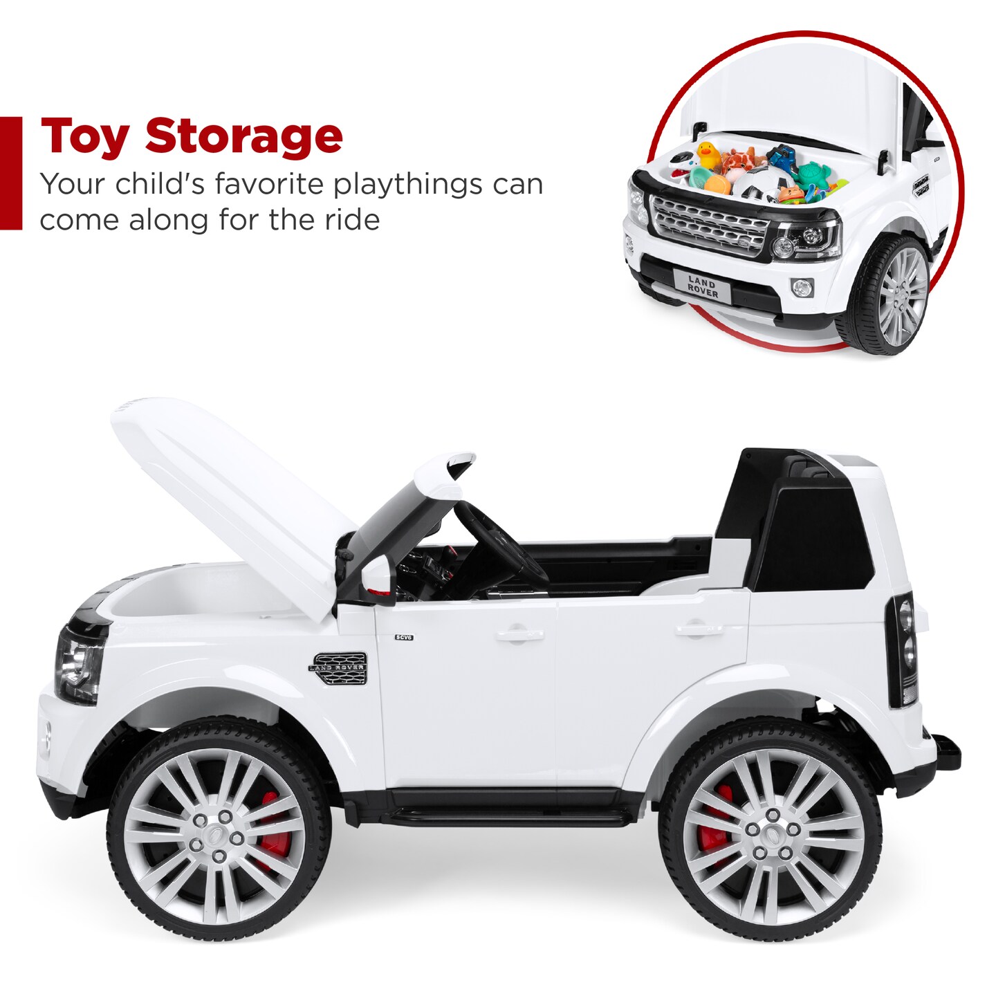 Best Choice Products 12V 3.7 MPH 2-Seater Licensed Land Rover Ride On Car Toy w/ Parent Remote Control