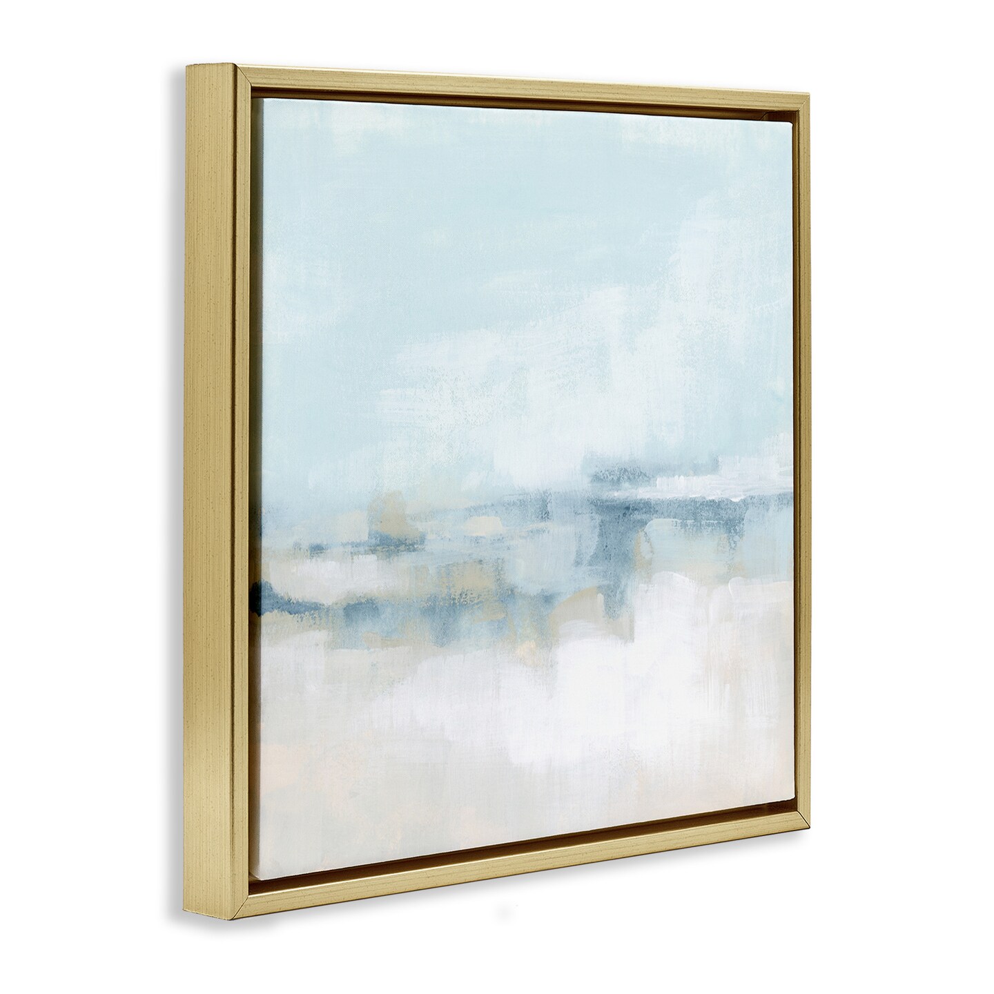 Stupell Industries Abstract Cloudy Landscape Blue Fog Framed Floater Canvas Wall Art
