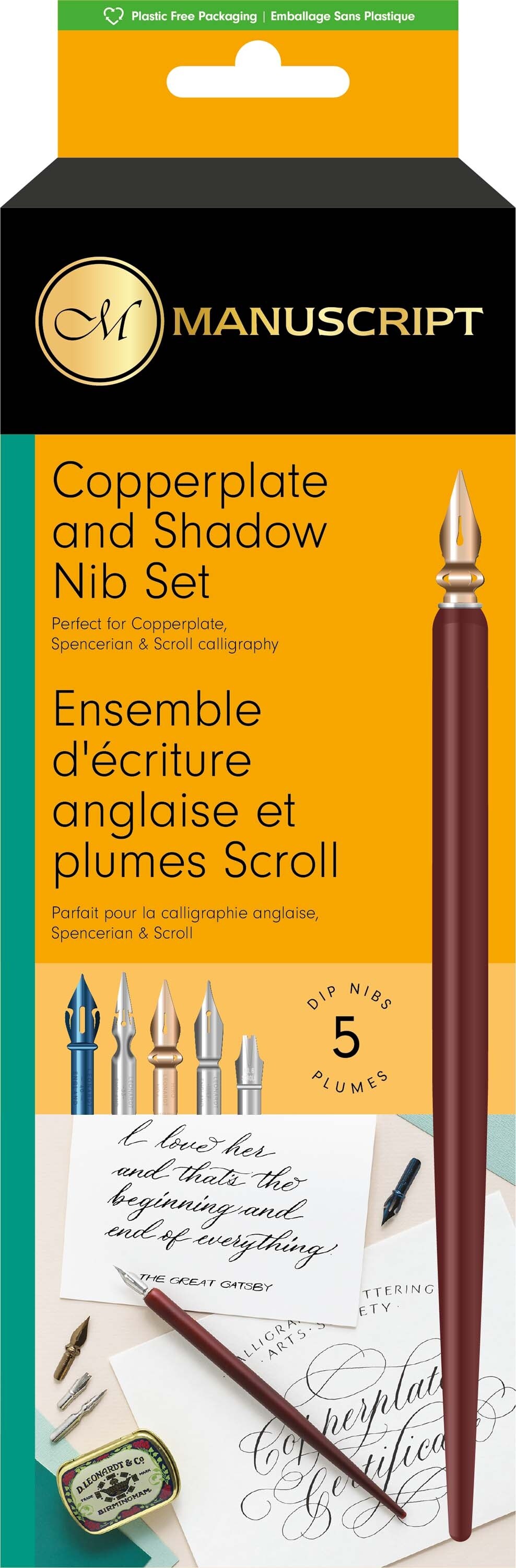 Manuscript Copperplate &#x26; Shadow Nib Set-5 Nibs Included