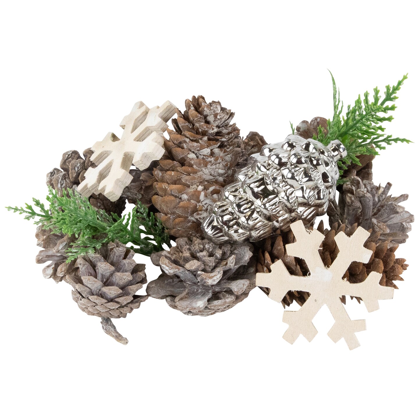 Northlight Pinecones and Snowflakes Christmas Decorations - 6&#x22;