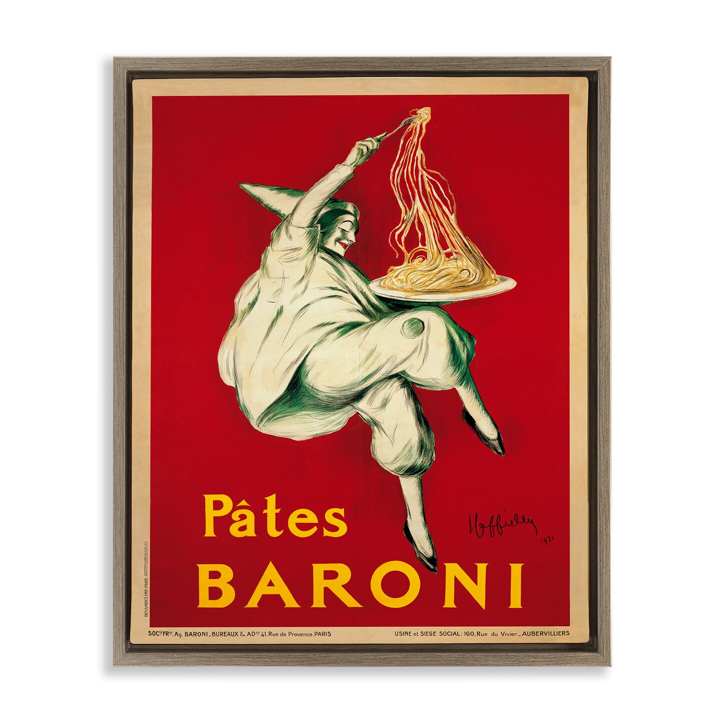 Stupell Industries Pates Baroni Vintage Food Poster Framed Floater Canvas Wall Art