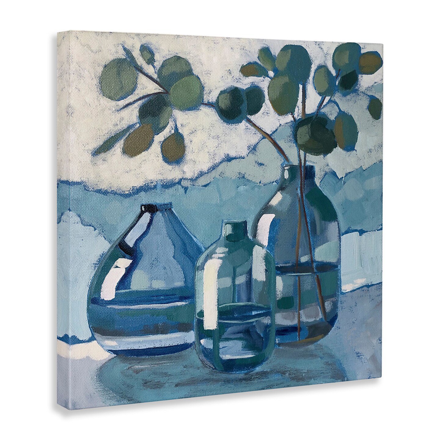Stupell Industries Soothing Eucalyptus Ikebana Vases Canvas Wall Art