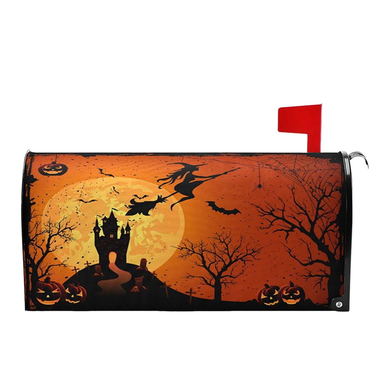 Mailbox Cover Halloween Themed Magnetic Mailbox Wrap Colorful Gothic Mailbox Sleeve For Garden Yard Home Outdoor Decor