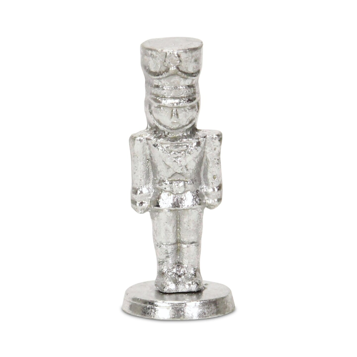 Contemporary Home Living Small Christmas Nutcracker Cast Iron Tabletop Figurine - 5.5" - Silver