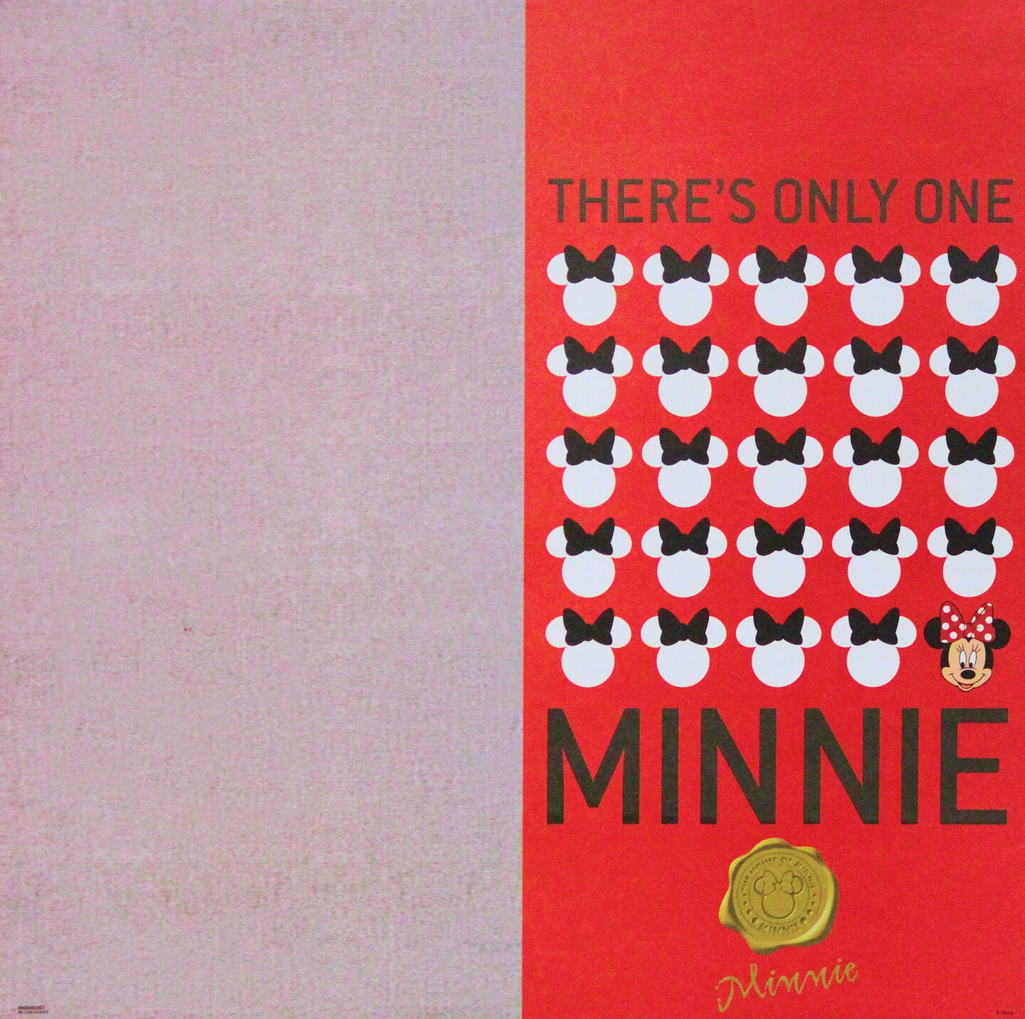 Disney There&#x27;s Only One Minnie 12x12 Scrapbook Paper