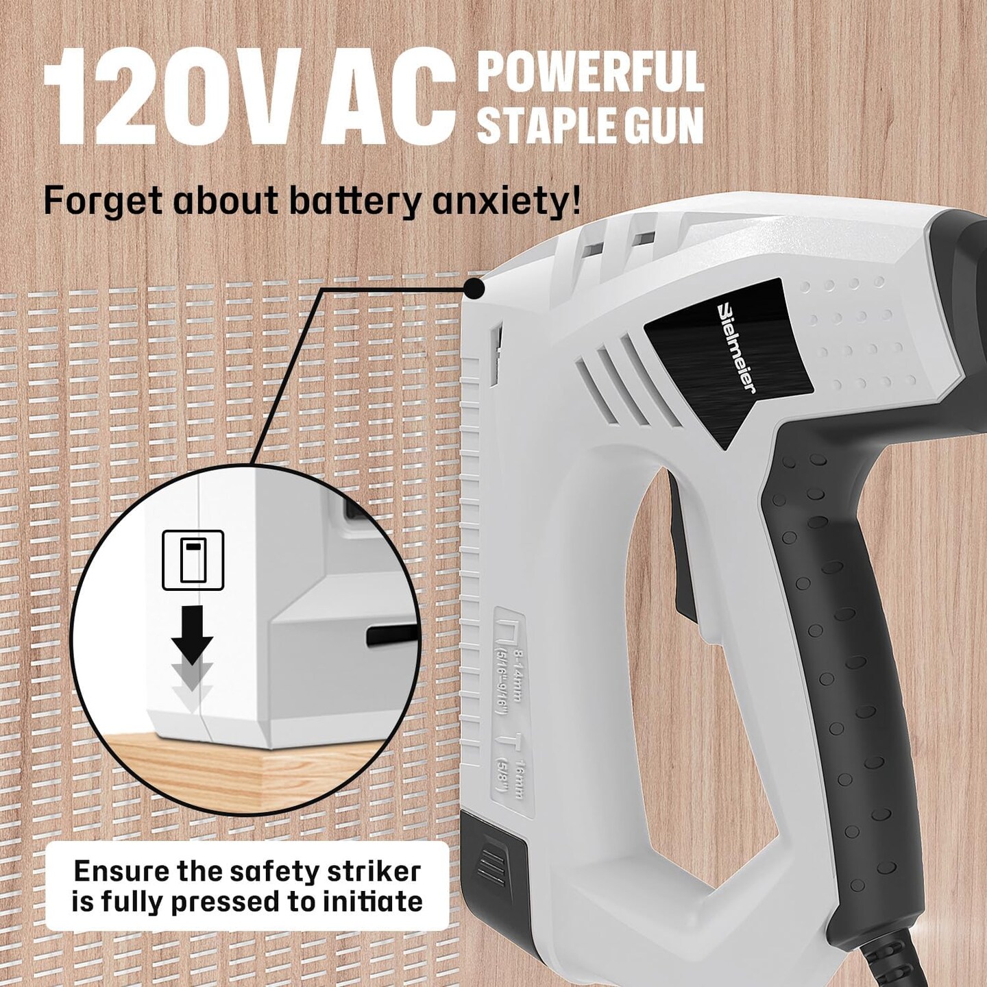 Electric Staple Gun, 2-in-1 Staple Gun Brad Nailer Including 2000Pcs Staples and Nails, 120V Corded Nail Gun Electric Stapler Heavy Duty for DIY Projects, Upholster and Woodworking