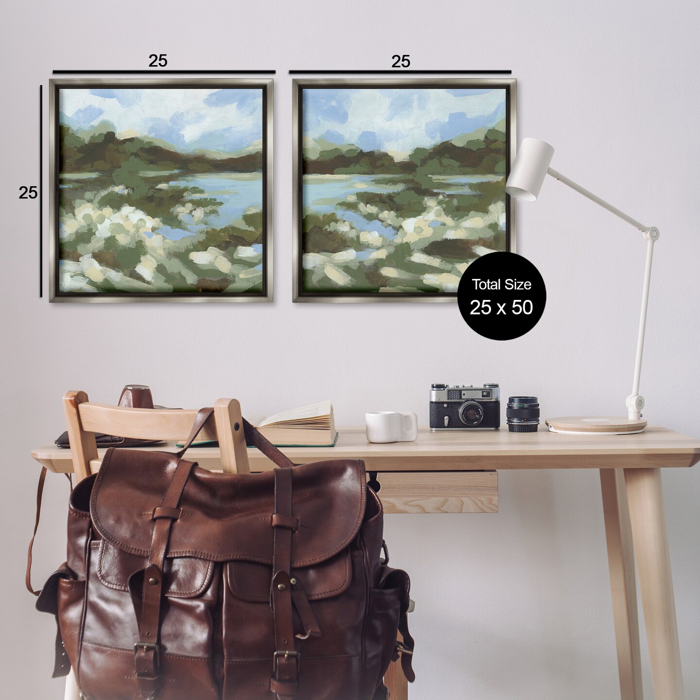 Stupell Industries Vivid Impressionist Landscape 2pc Floater Framed Canvas Wall Art Set Design by June Erica Vess