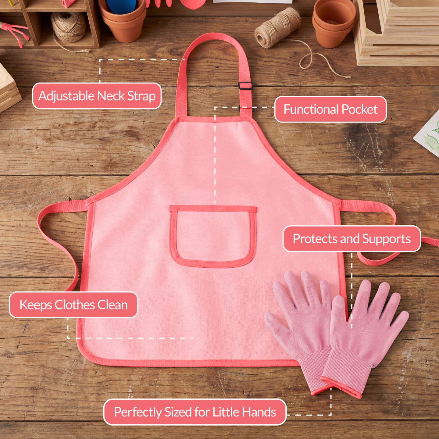 Best Choice Products Kids Gardening Tool Set 8 Piece with Wheelbarrow, Metal Tools, Apron, Gloves Ages 3+