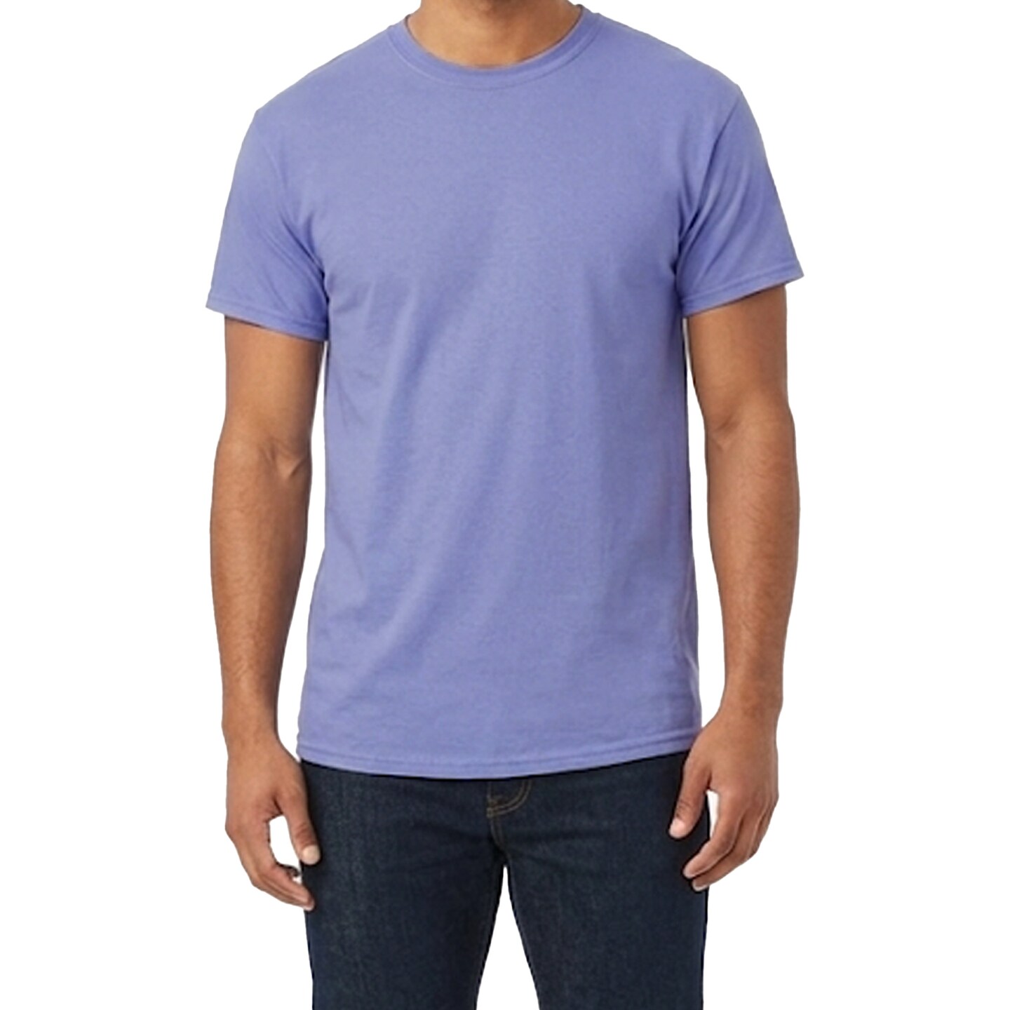 Gildan Heavy Cotton Crewneck T-Shirt Craft Bundle, Unisex Violet Short Sleeve Blanks for DIY Printing