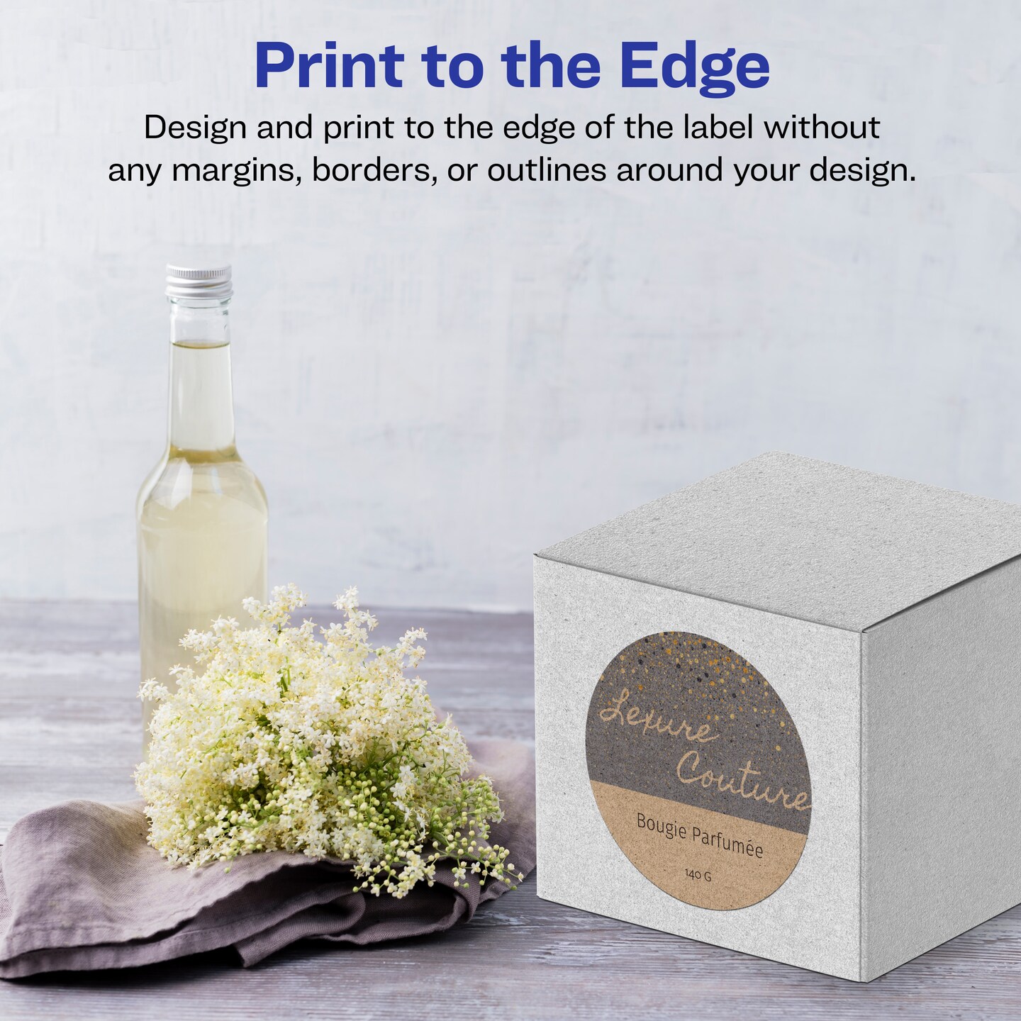 Avery Kraft Brown Round Labels with Sure Feed, 3.5" diameter