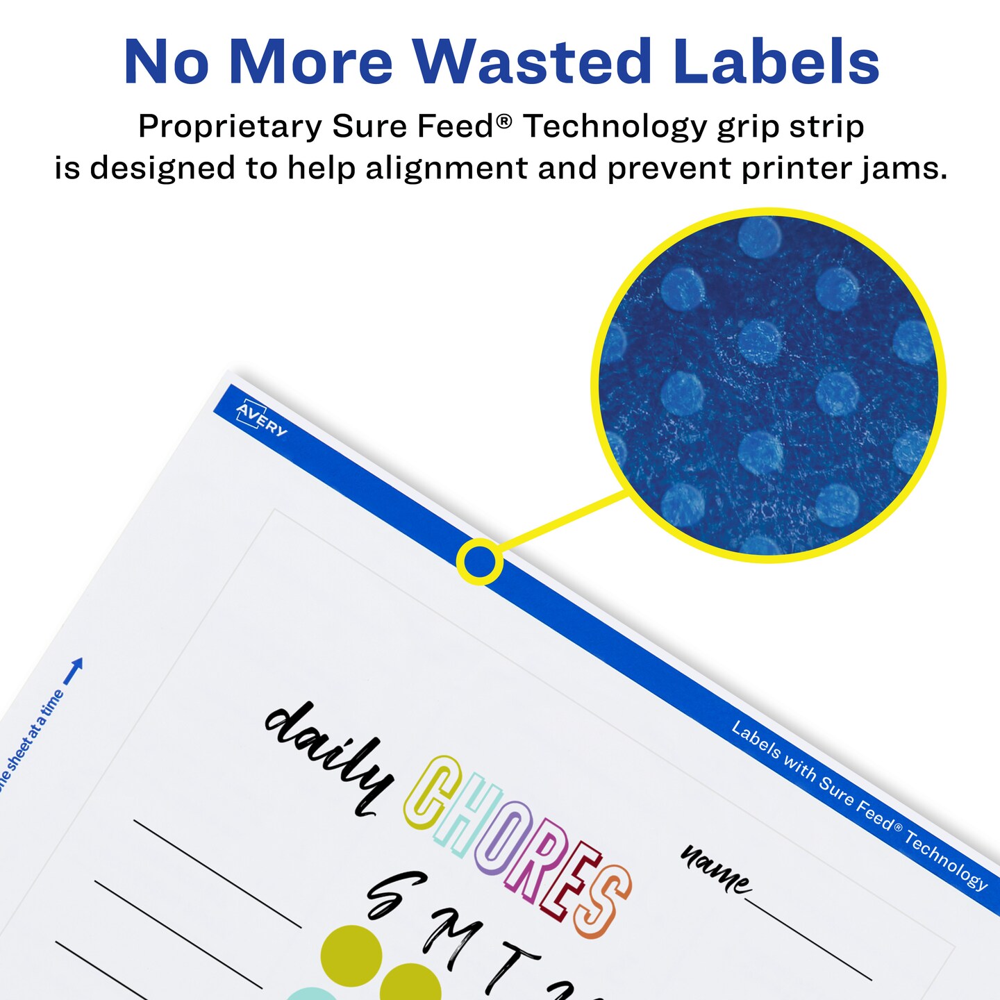 Avery Glossy White Rectangle Labels with Sure Feed, 4.75" x 7.75"