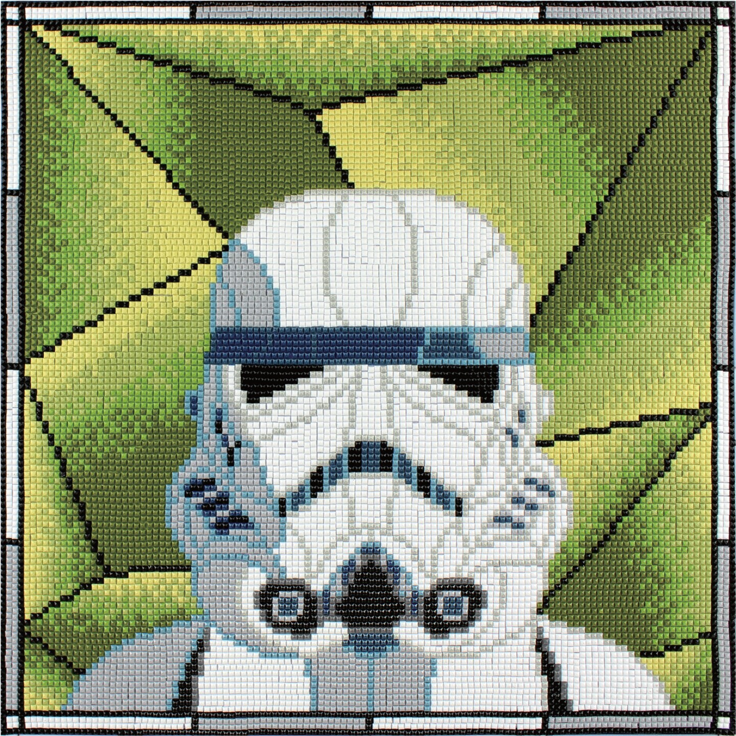 Diamond Dotz Stormtrooper Stained Glass Star Wars Diamond Painting Kits for Adults - Diamond Art Kits a Relaxing Creative Craft Kit with Dotz Gems 12.6x12.6