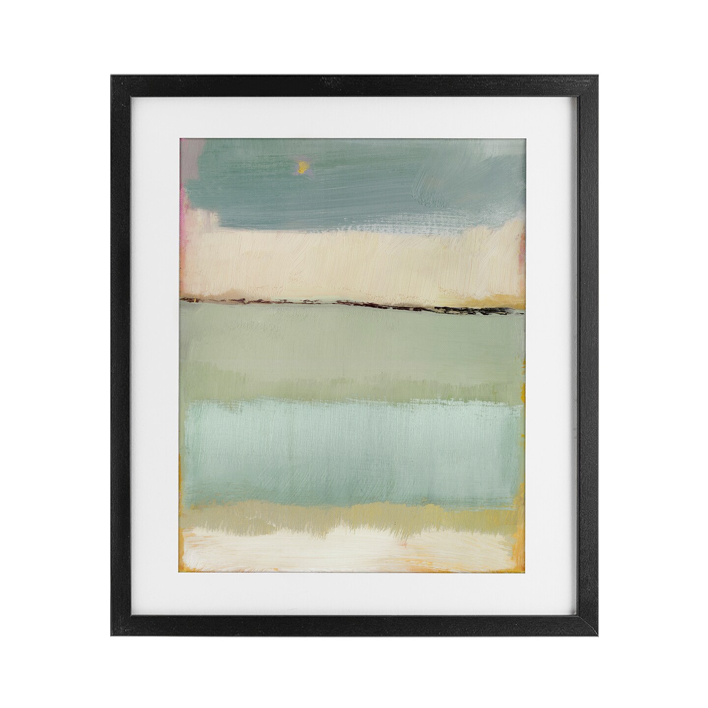 Stupell Industries Abstract Aqua Gradients Framed Print Under Glass, design by Caroline Gold