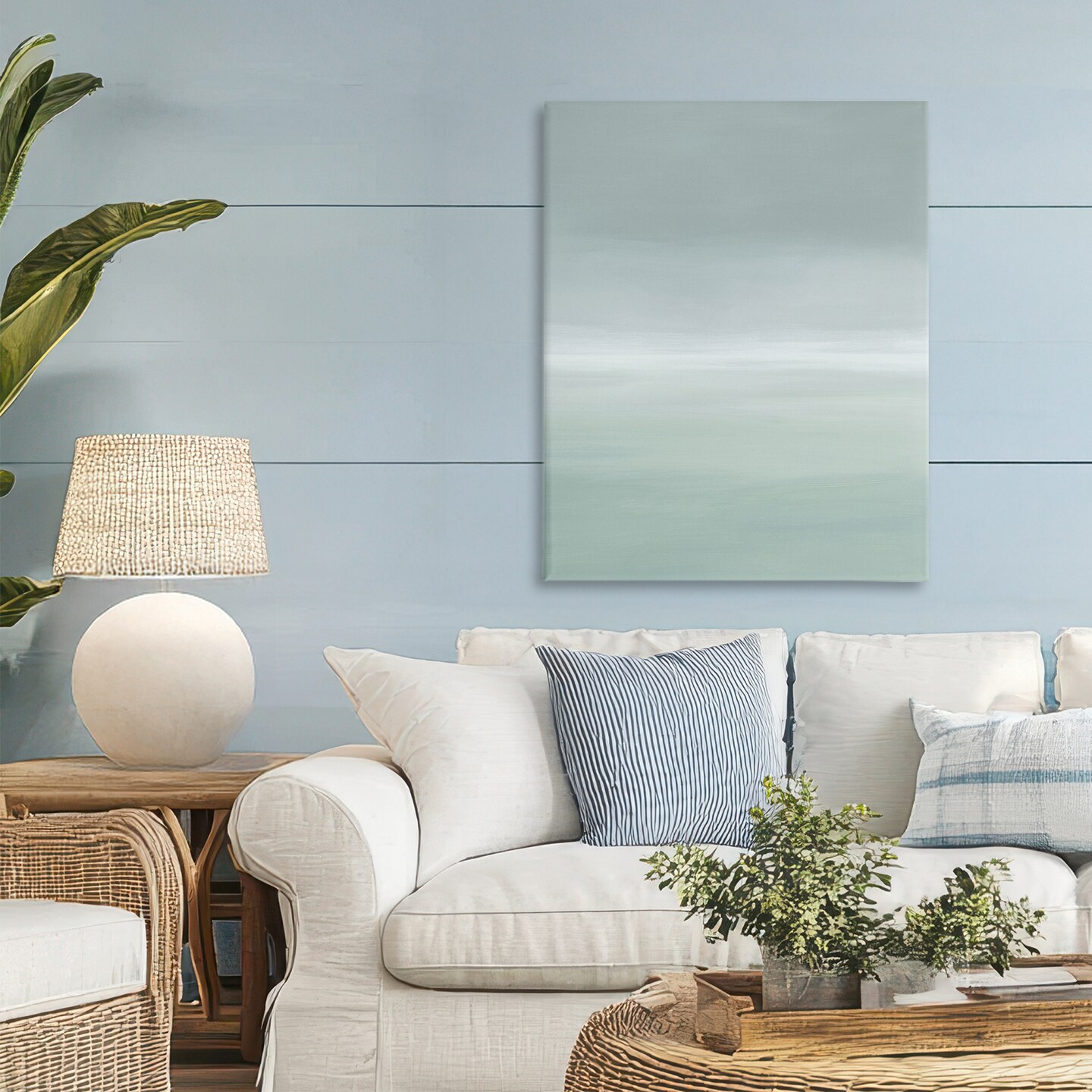 Stupell Industries Misty Grey Gradient Canvas, design by Grace Popp