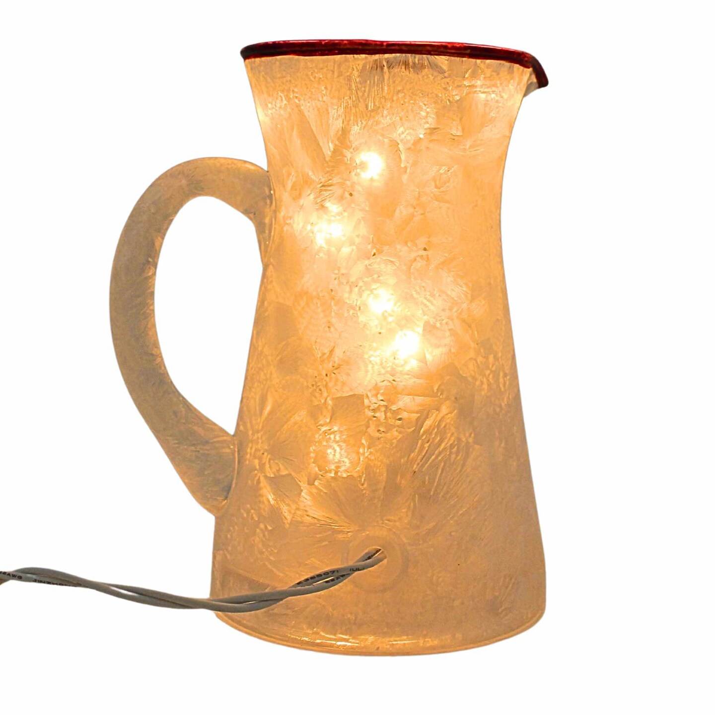 Stony Creek 6.75 In Share The Blessings Lit Pitcher Thanksgiving Lighted Glass Accent , Pre-Lit Autumn