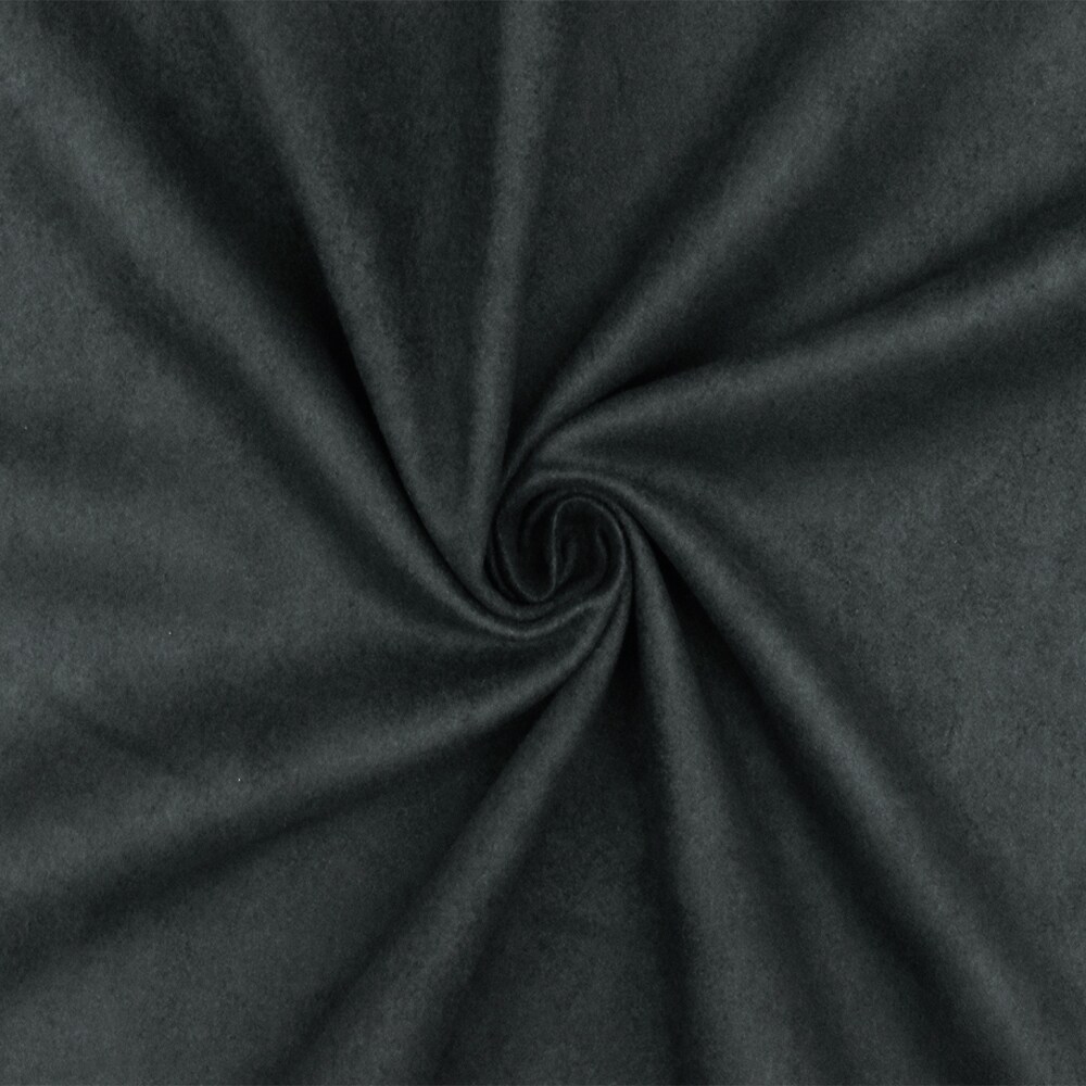 Dark Gray Solid Faux Suede Polyester Brushed Woven Fabric By the Yard
