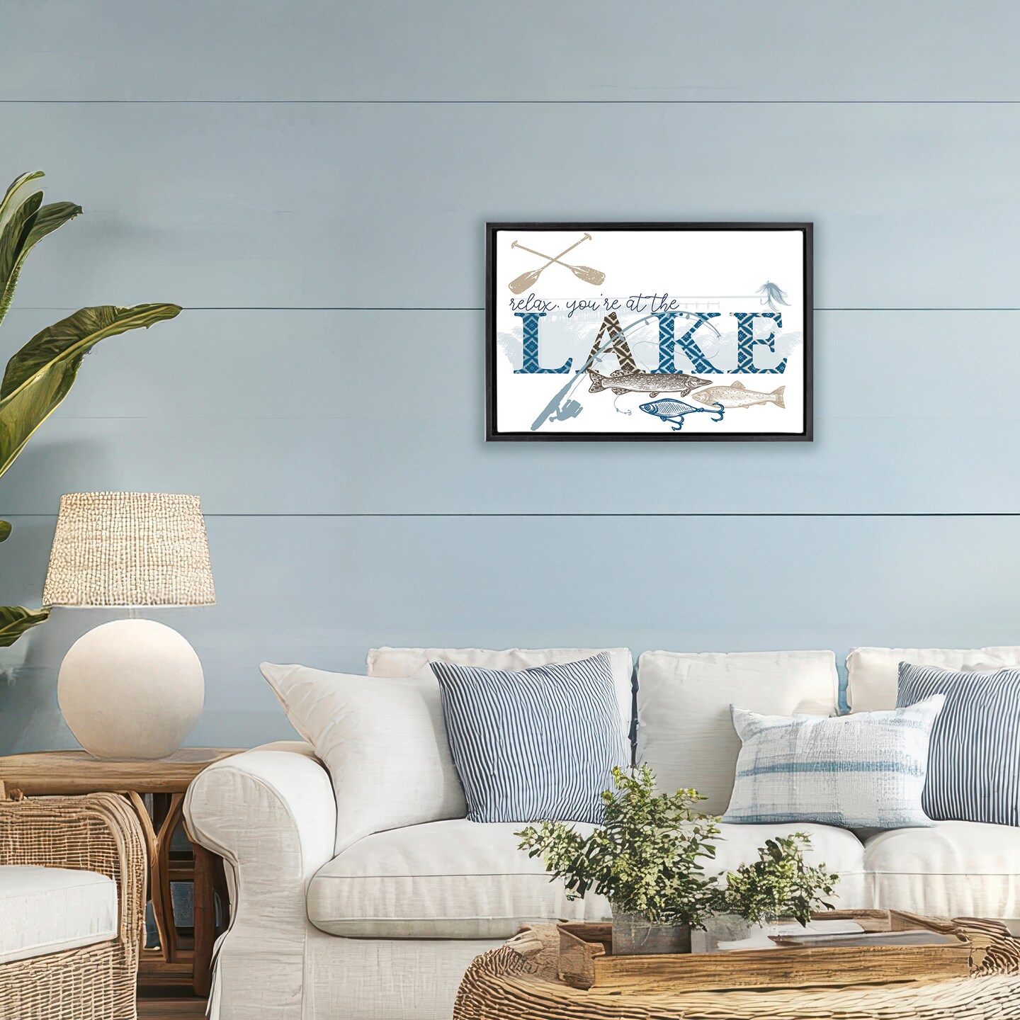 Stupell Industries Always Better Lake Fishing Floating Frame, design by Kim Allen