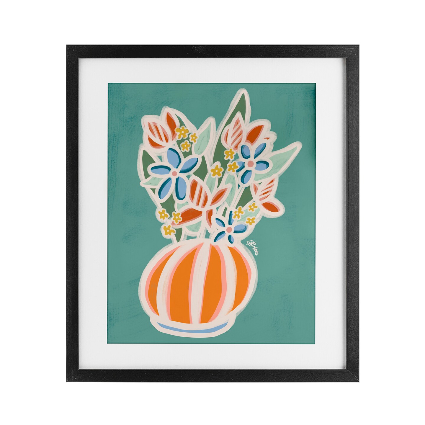 Stupell Industries Nix Flower Bouquet Framed Print Under Glass, design by Beki Marquardt