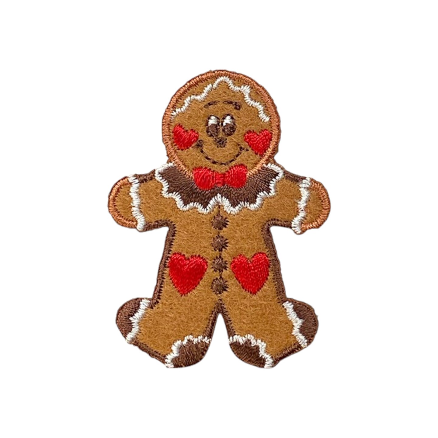 Gingerbread Man, Christmas Cookie, Embroidered, Iron on Patch