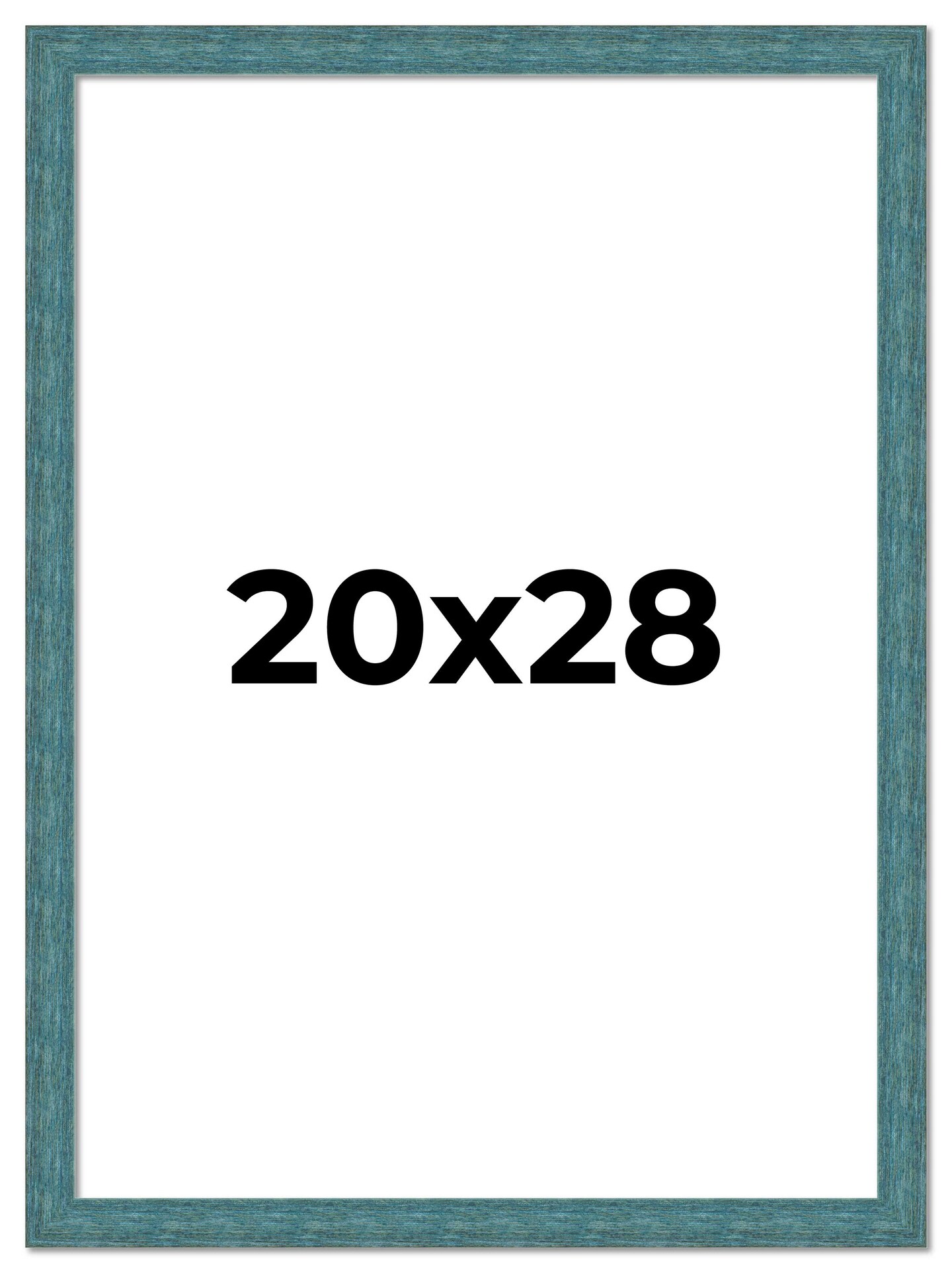 Simple Blue Picture Frame - UV Acrylic, Foam Board Backing, Hanging Hardware