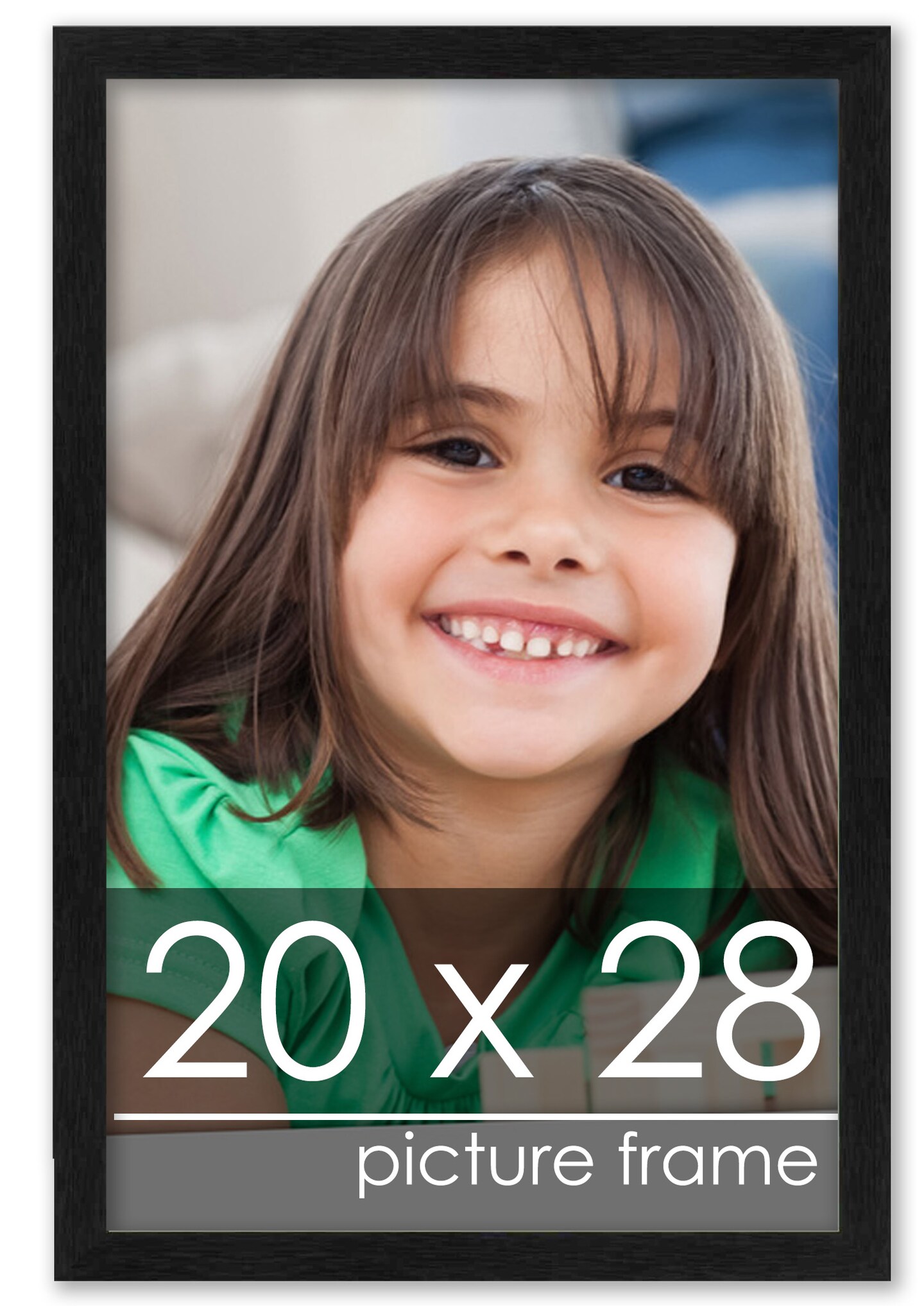 Classic Modern Grey Picture Frame - UV Acrylic, Foam Board Backing, Hanging Hardware