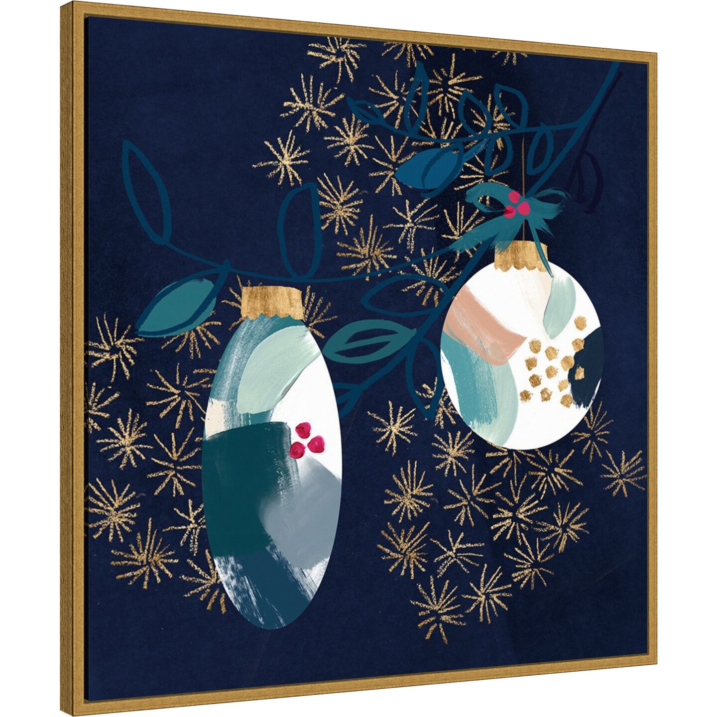 Crafty Blue Christmas I by Jennifer Paxton Parker Framed Canvas Wall Art