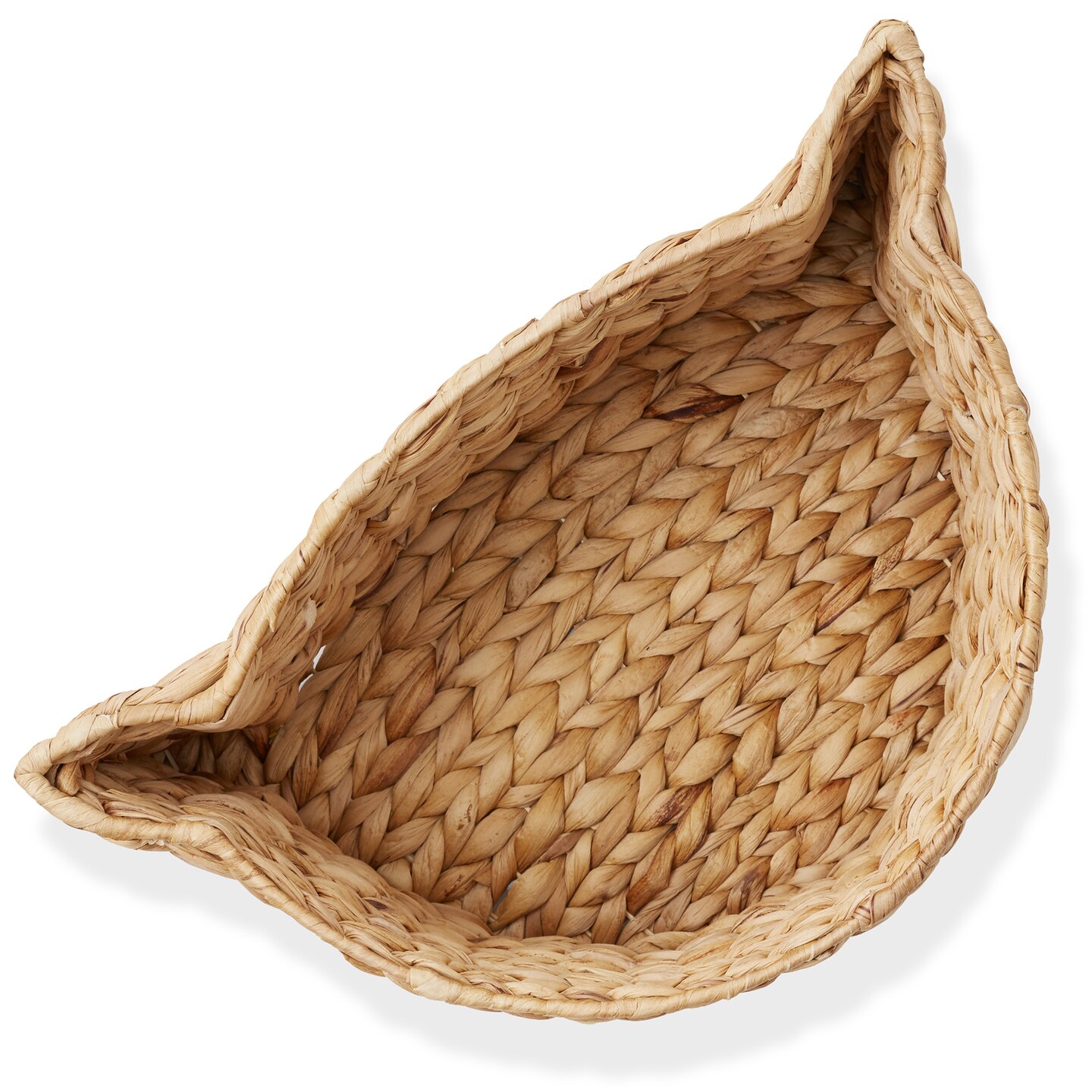 Casafield Cat Shaped Storage Basket, Woven Water Hyacinth Pet Toy Organizer Bin