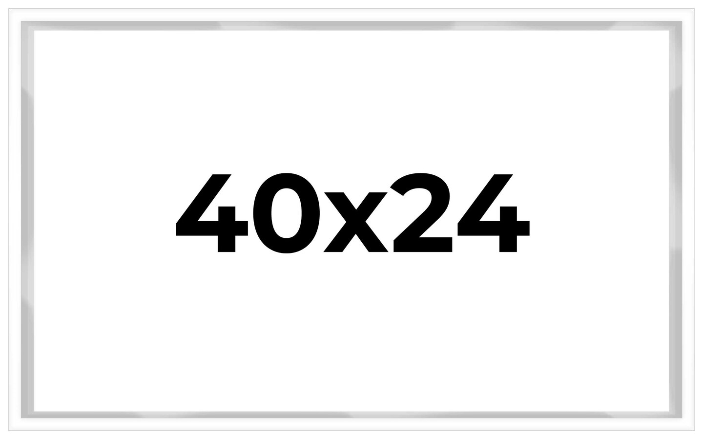 40x24 Shadow Box 3/4" Depth White Picture Frame - UV Acrylic, Backing, Hanging Hardware