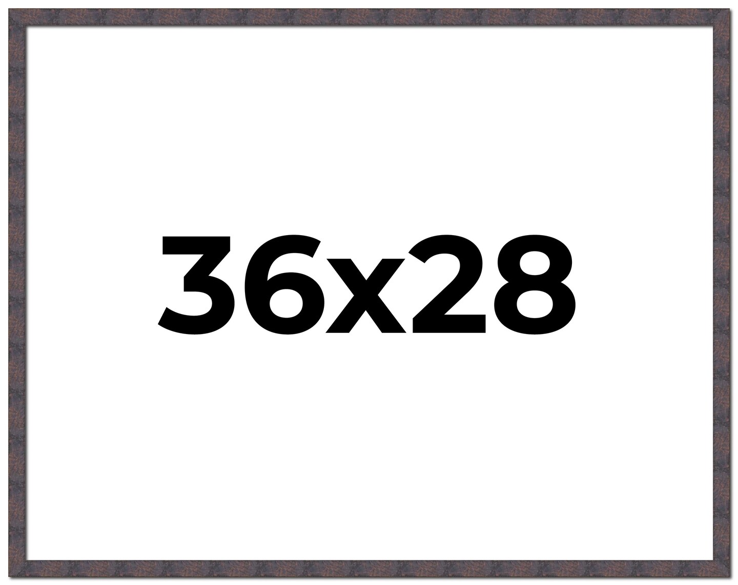 Slim Profile Brown Picture Frame - UV Acrylic, Backing Board, Hanging Hardware Included