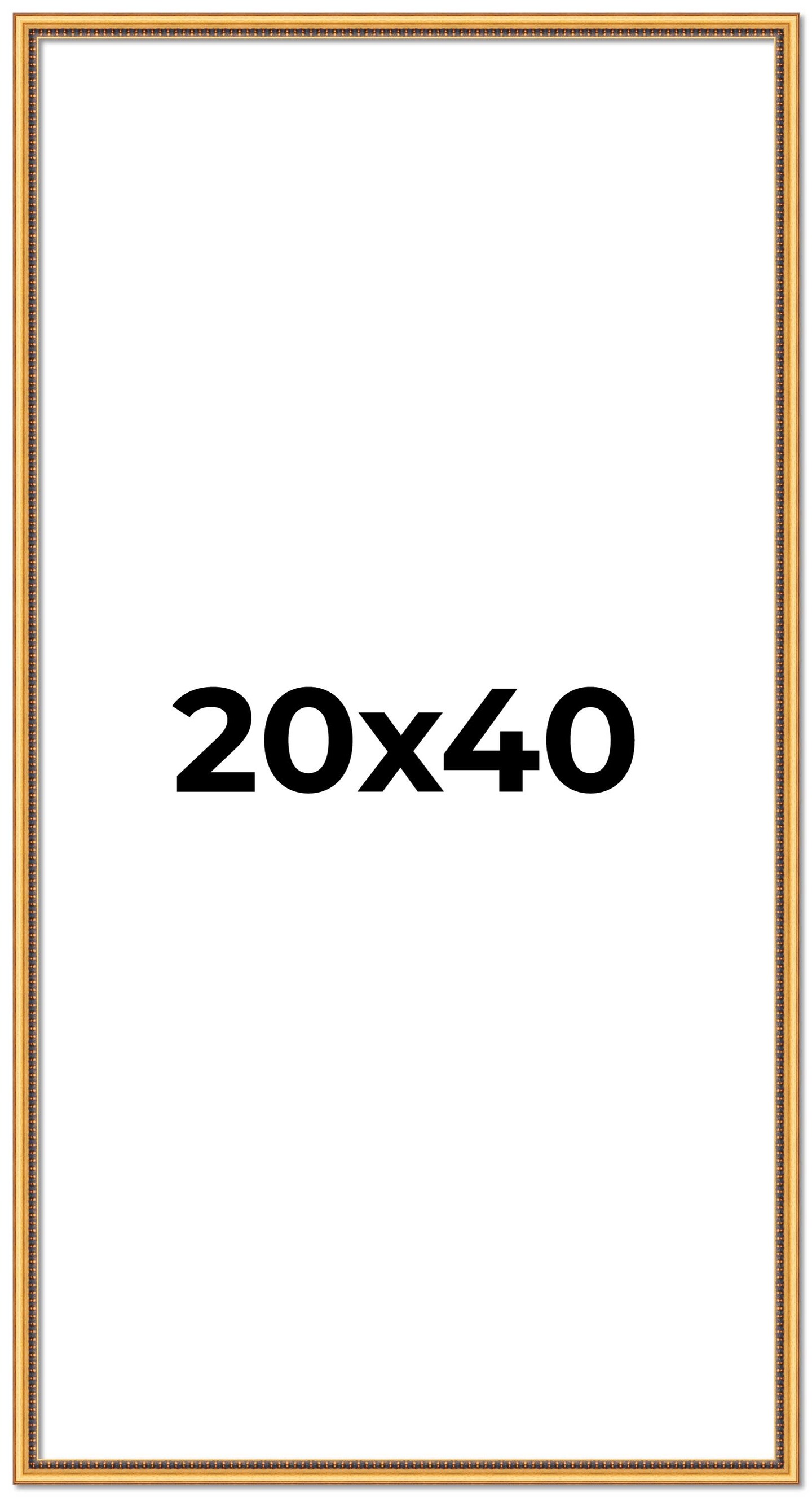 20x40 Classic Modern Gold Picture Frame - UV Acrylic, Foam Board Backing, Hanging Hardware