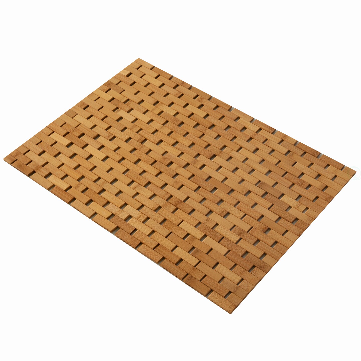 Basicwise Foldable Bamboo Bathroom Mat - Non-Slip Design for Showers, Bathtubs, Spas, and Pools - Providing Comfort, Quick Drying, and a Practical Accessory and Decorative Element for Your Home