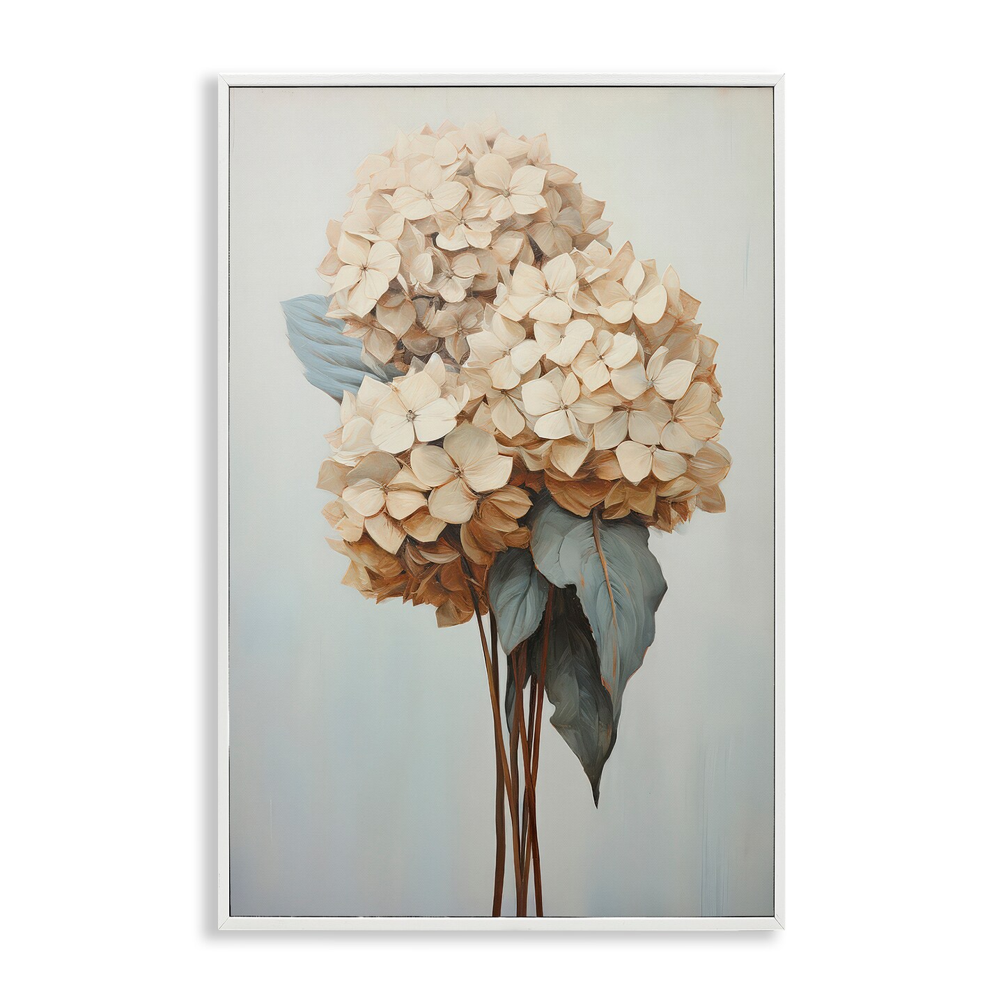 Stupell Industries Vintage Hydrangea Florets Framed Giclee Wall Art Design by Petals Prints Design