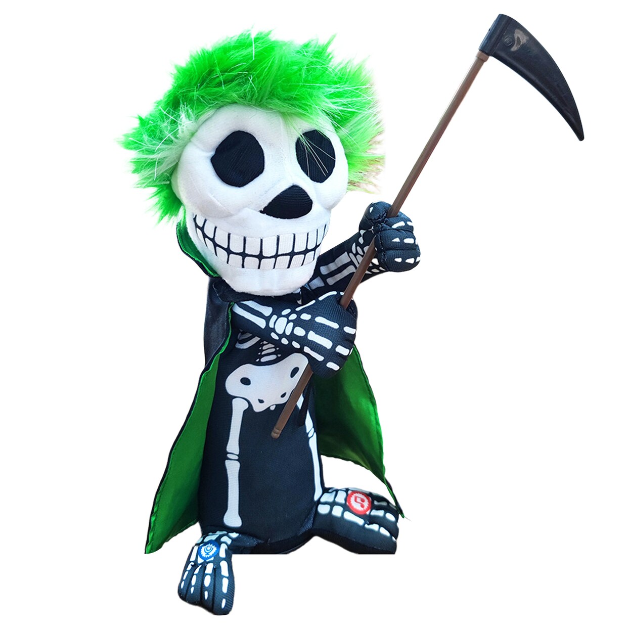 Halloween Rotating Skeleton Figurine Electric Music Spinning Skeleton With Red Light Eyes For Halloween Ghost Festival