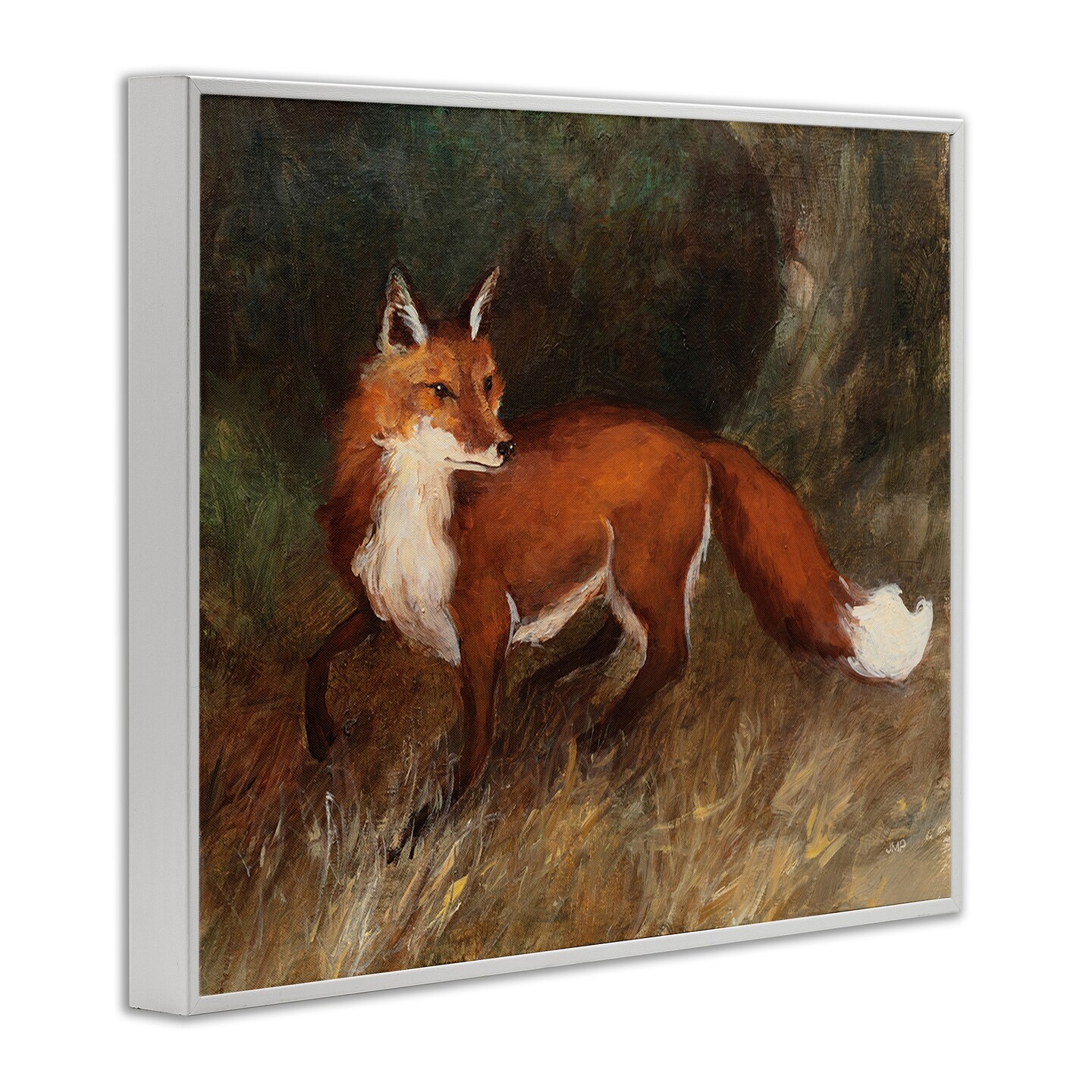 Stupell Industries Wild Fox in Forest Framed Giclee Design By Julia Purinton