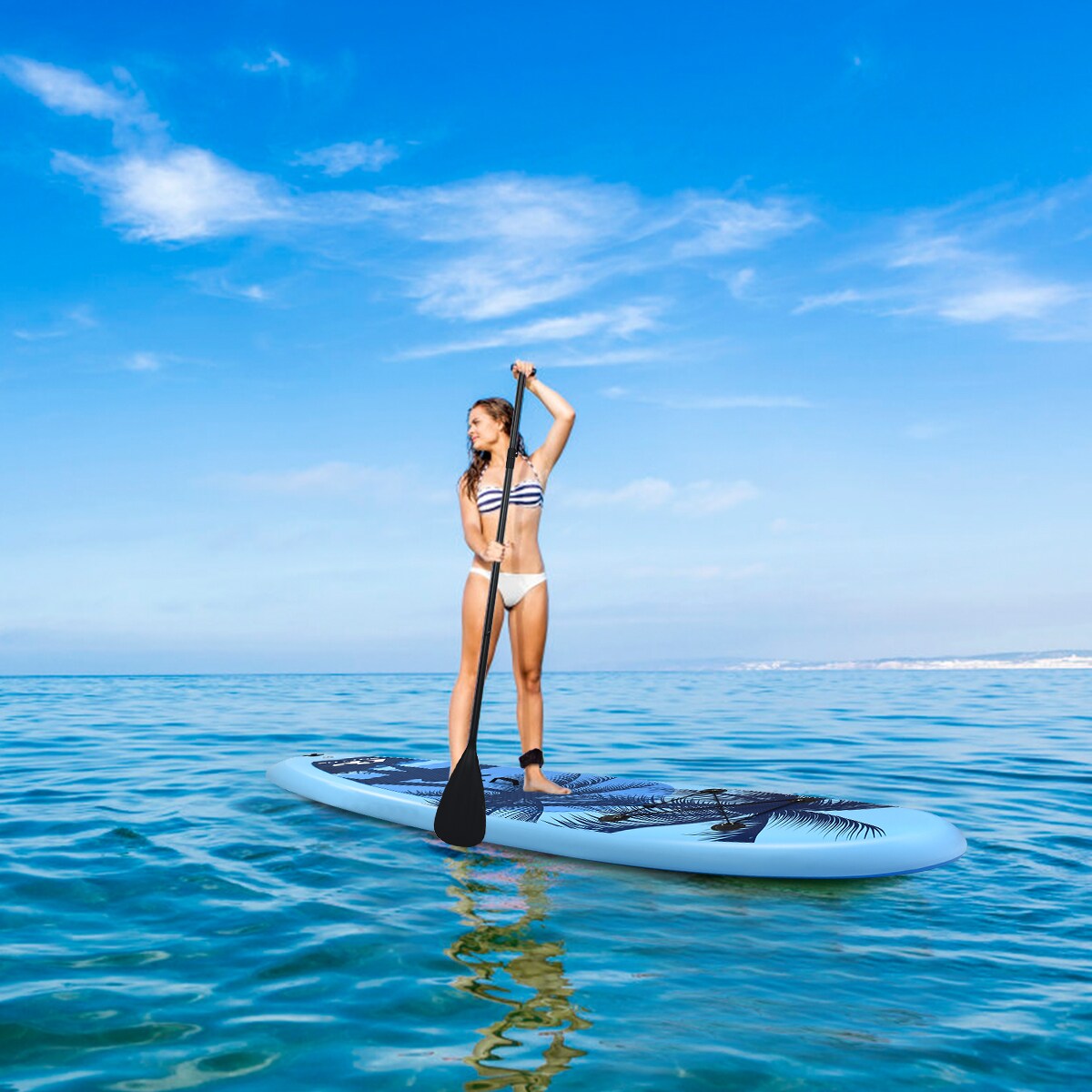 Goplus 9.8'/10'/11' Inflatable Stand Up Paddle Board 6.5” Thick SUP with Premium Accessories