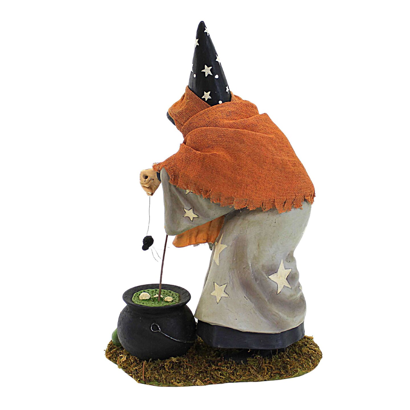 Bethany Lowe 12.0 Inch Star Luma Witch Halloween Figurine , Portable Halloween Decor Halloween Cauldron Skulls Bat