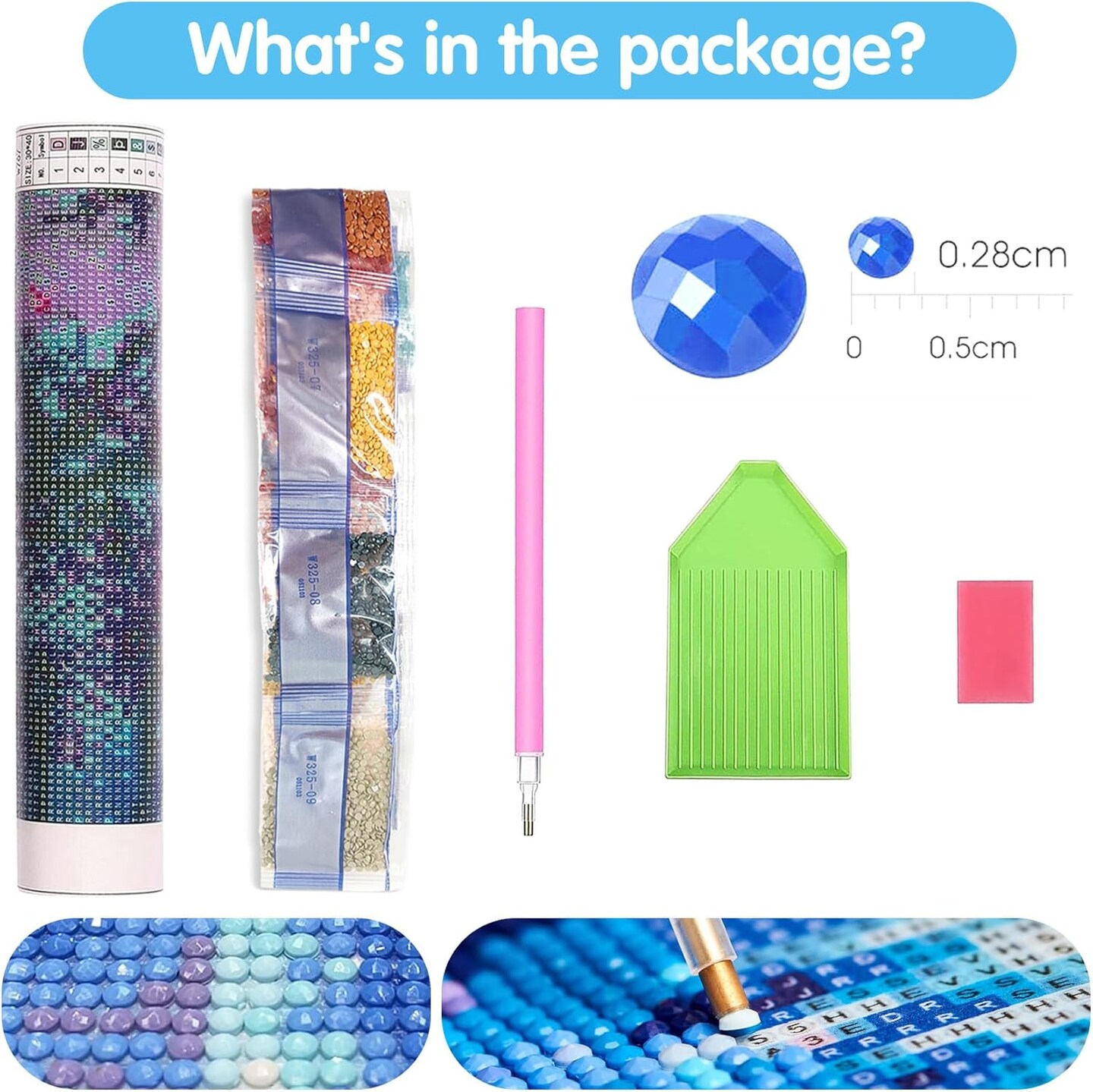 DIY Diamond Art Kits for Adults Sunset Waves, Full Drill Round Rhinestone Diamond Painting Kits for Adults, Cross Stitch Embroidery Canvas