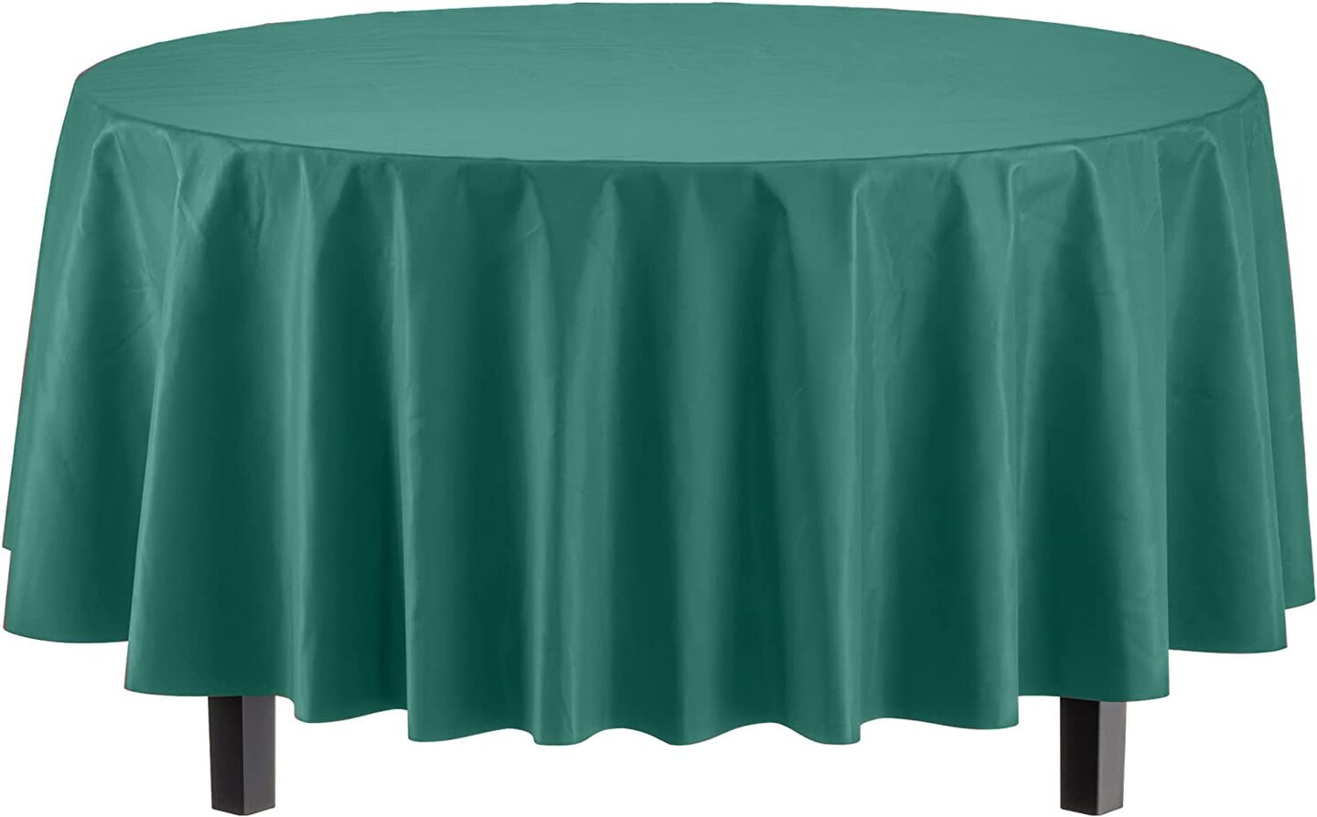 Exquisite Disposable Round Plastic Tablecloths – 12 Pack 84" Disposable Table Cloths – Indoor/Outdoor Party Tablecloth – Round Plastic Table Cover for Events & Party Supplies