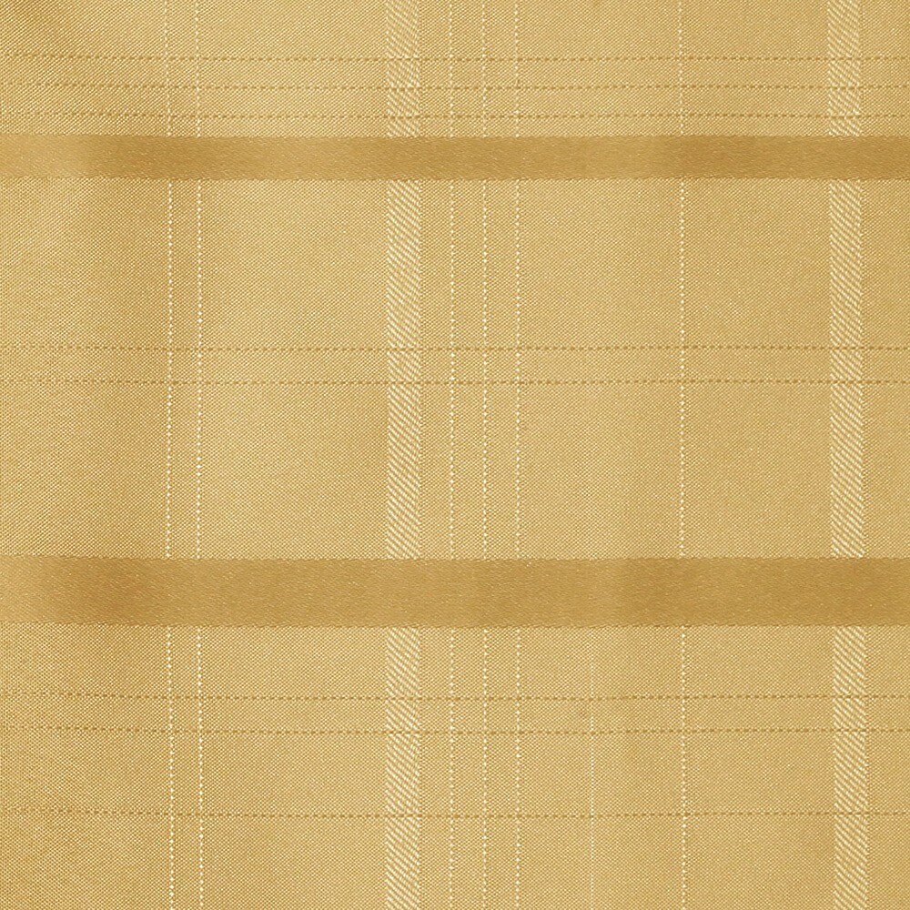 Threadmade Home Elegance Plaid Jacquard Tablecloth, Ribbon Gold - 60"W x 144"L