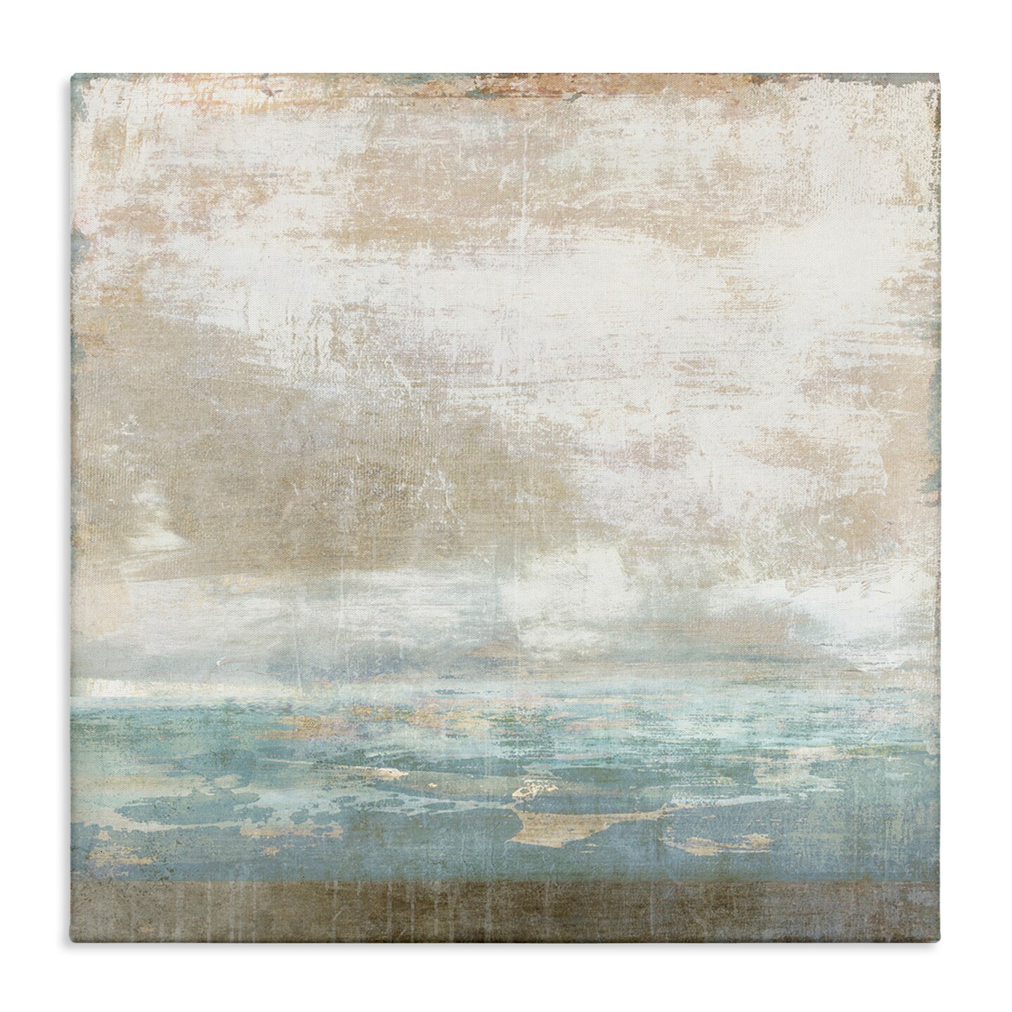 Stupell Industries Rustic Blue Beige Ombre Canvas Wall Art Design by Suzanne Nicoll