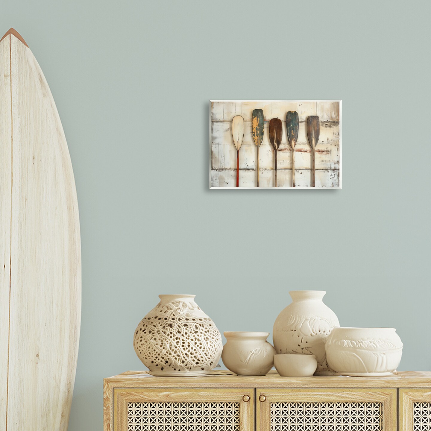 Stupell Industries Rustic Oar Lineup Wall Plaque Art Design by Arlington Prints