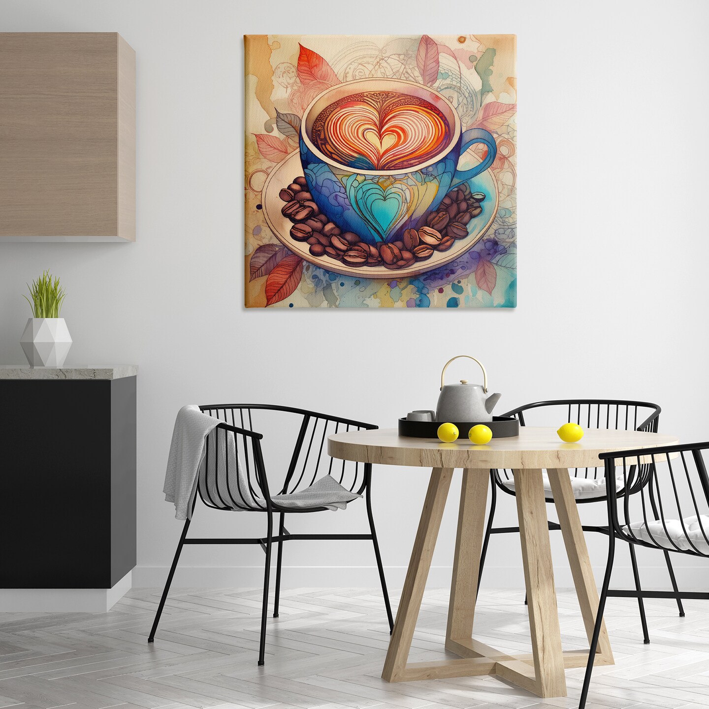 Stupell Industries Coffee Beans & Latte Canvas Wall Art Design by Alina  Georgescu, Size: 30 in x 30 in | Michaels