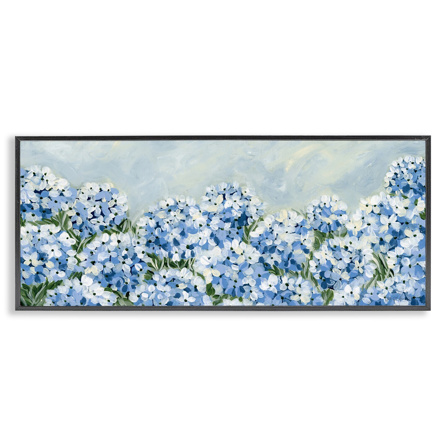 Stupell Industries Blue Hydrangea Meadow Framed Giclee Wall Art Design by Yvette St. Amant