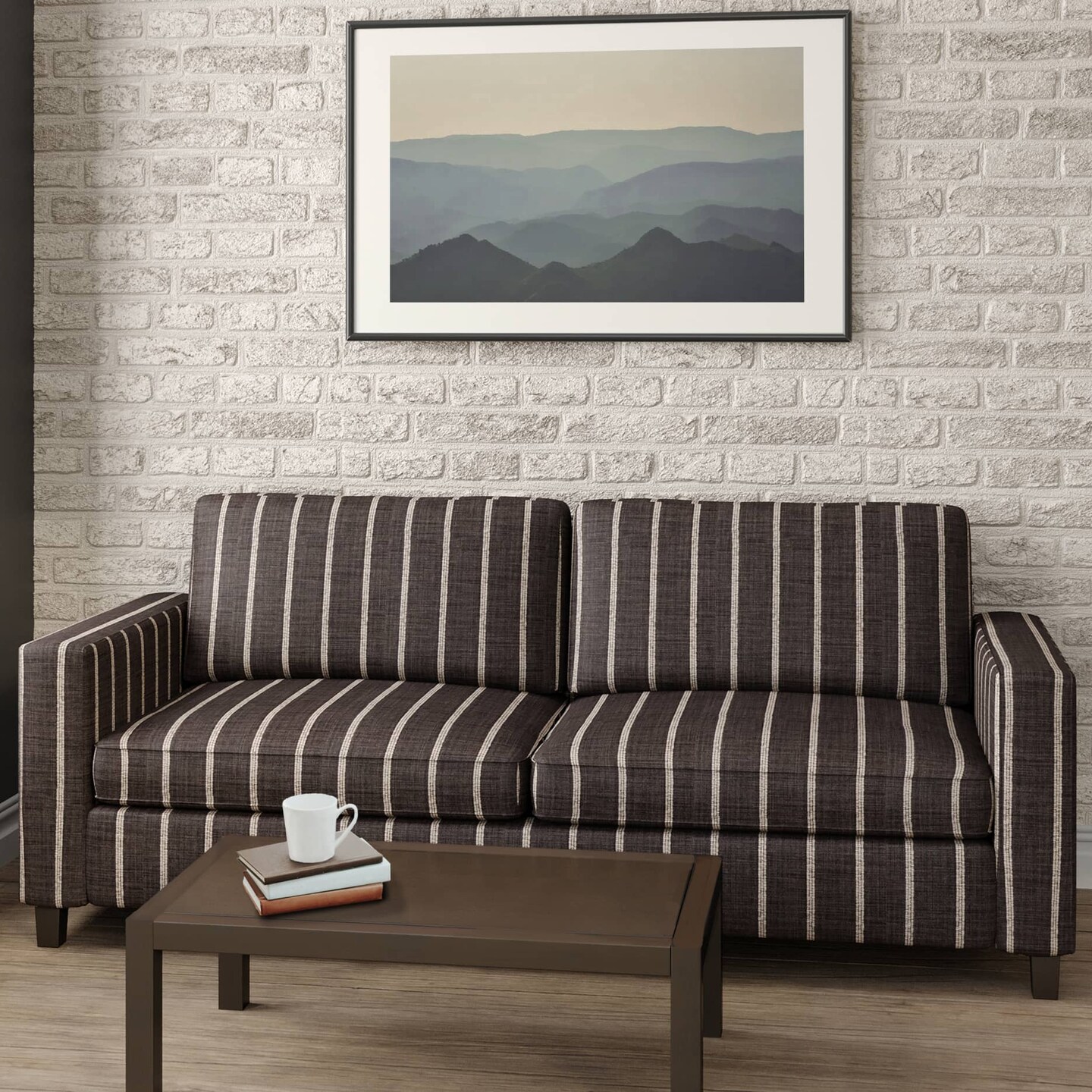 Shadow - Black Stripe Upholstery Fabric 54 Inches&#x22;