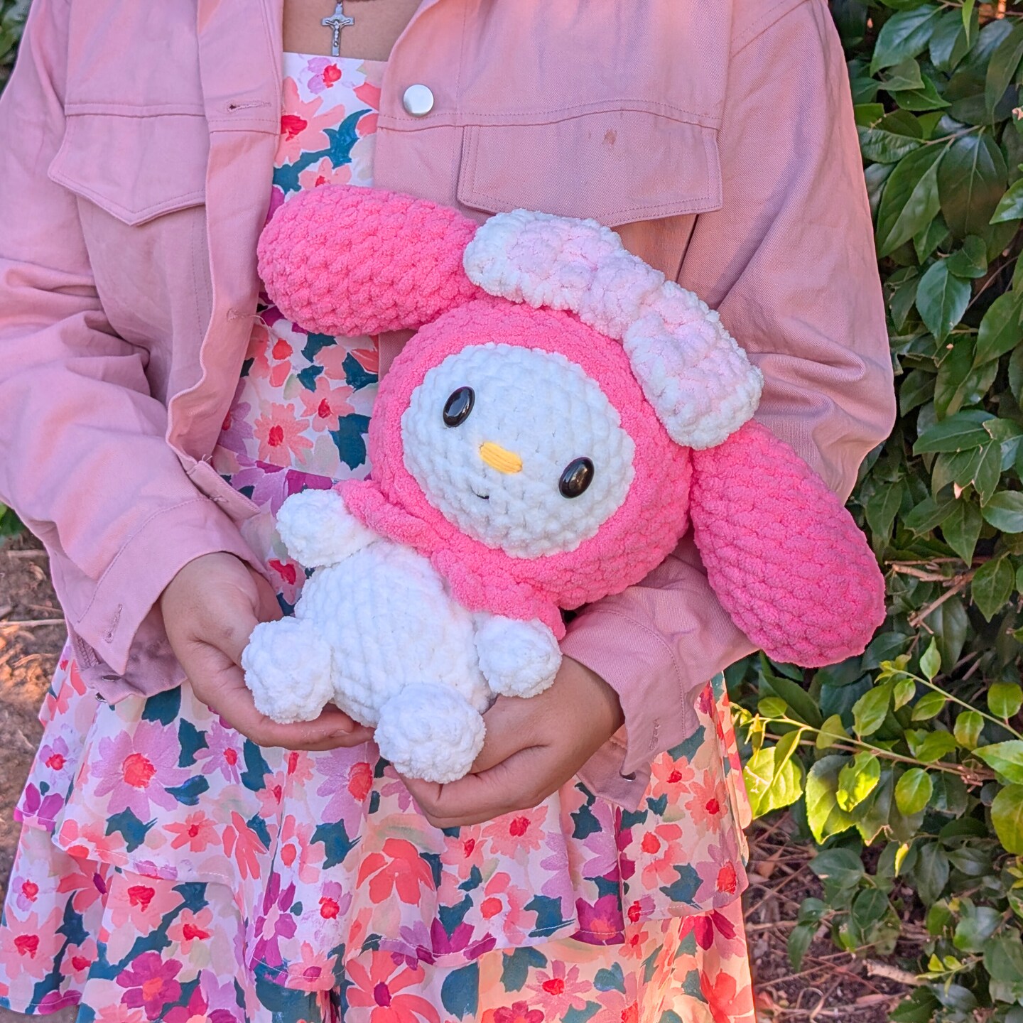 My Melody Crocheted Soft Plush | Animal Plushies | Amigurumi | Anime Japanese Characters |Handmade Gift | Cute Characters