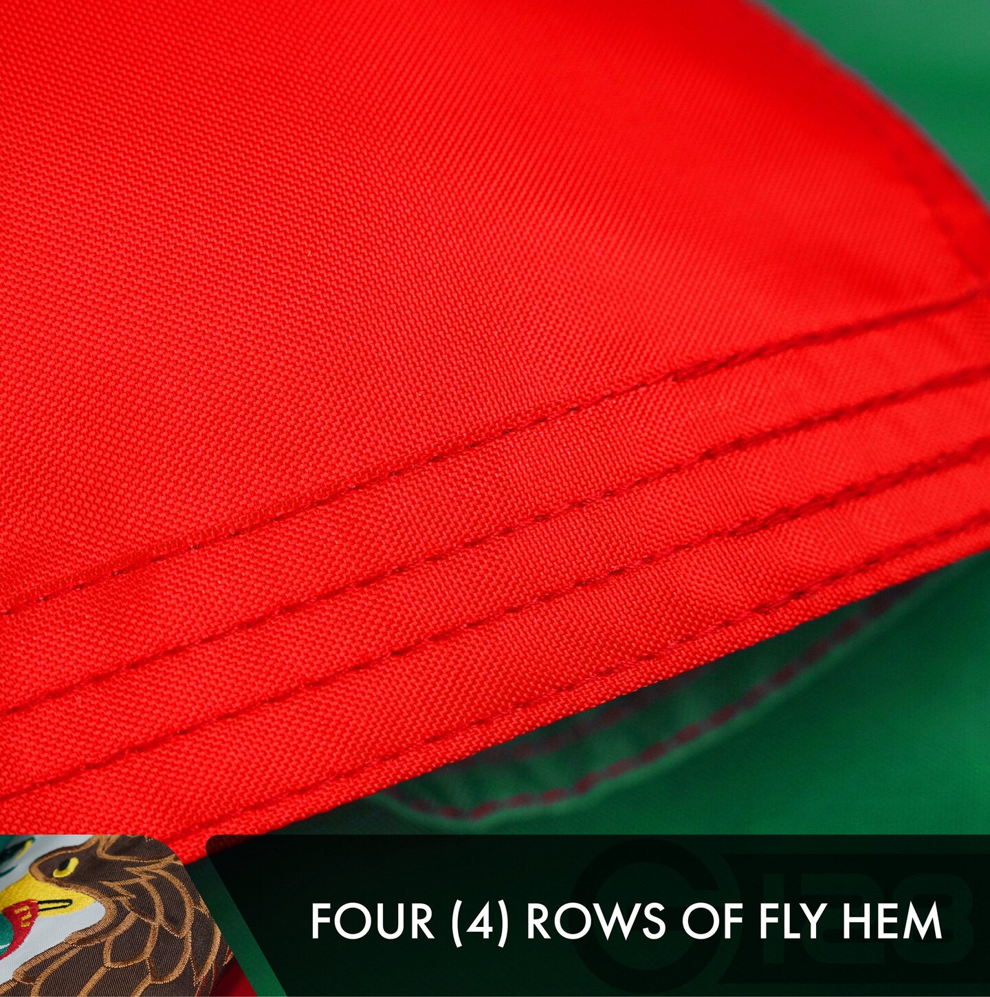 Mexico Mexican Flag 3x5 Ft 2-Pack Double-sided Embroidered Polyester By G128