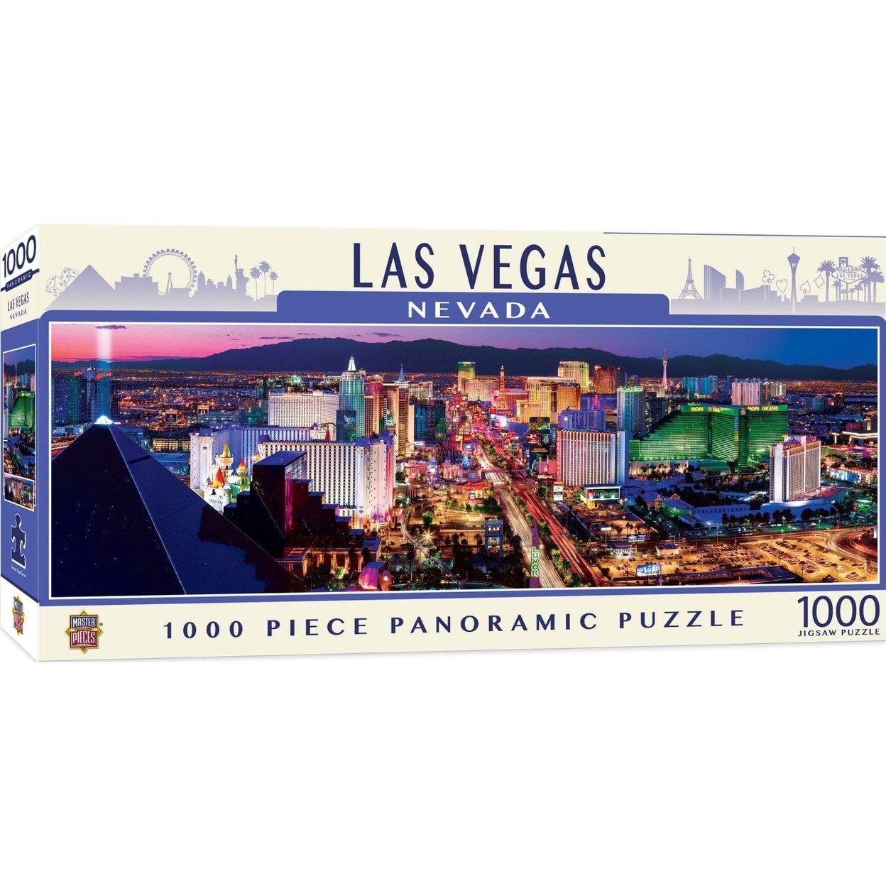 American Vista Las Vegas 1000 Piece Panoramic Jigsaw Puzzle Skyline View